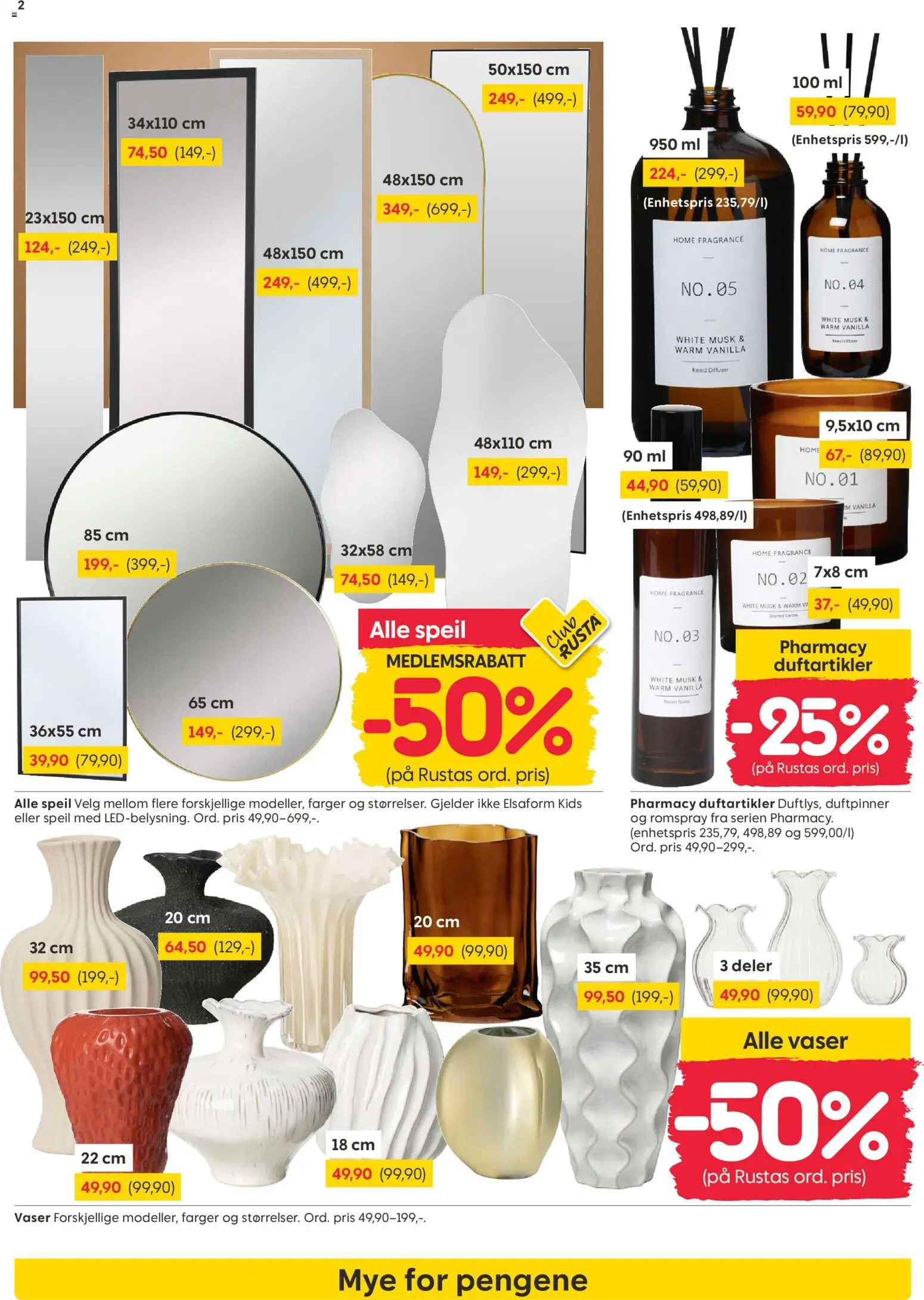 {H1} | Side: 2 | Produkter: Speil, Duftpinner, Romspray