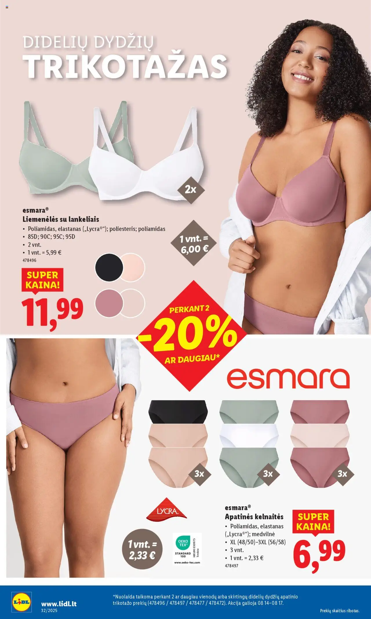 LIDL - Leidinys - Ne maisto prekių pasiūlymai│galioja nuo 11.08.2025 | Puslapis: 30 | Prekių: Kelnaitės