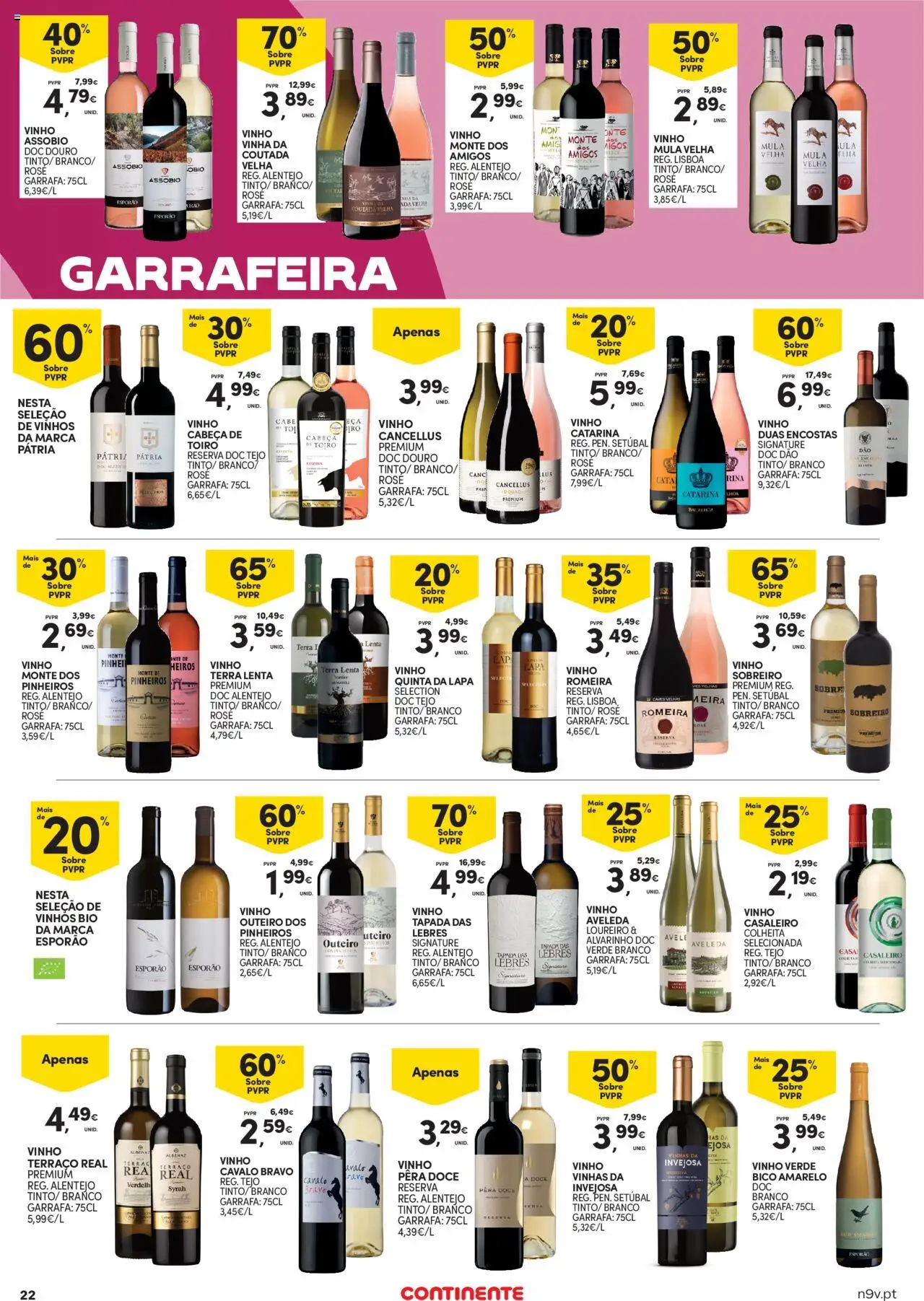 Continente - Açores: Como é bom saborear o verão │ válido de 07.08.2025 | Página: 22 | Produtos: Vinho