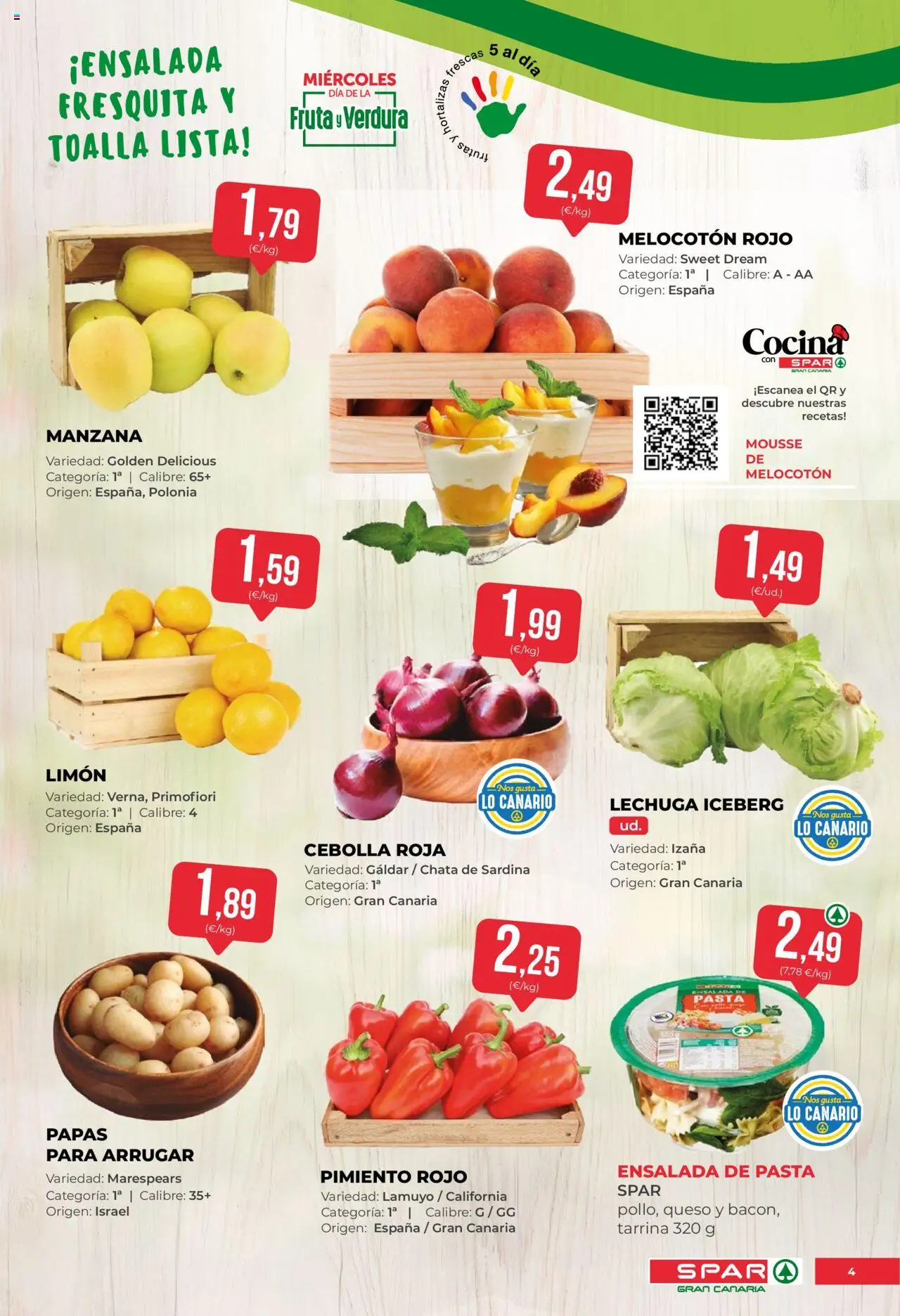 Spar folleto │ válido desde el 27.06.2025 | Página: 4 | Productos: Mousse, Queso, Manzana, Παγωμένο τσάι