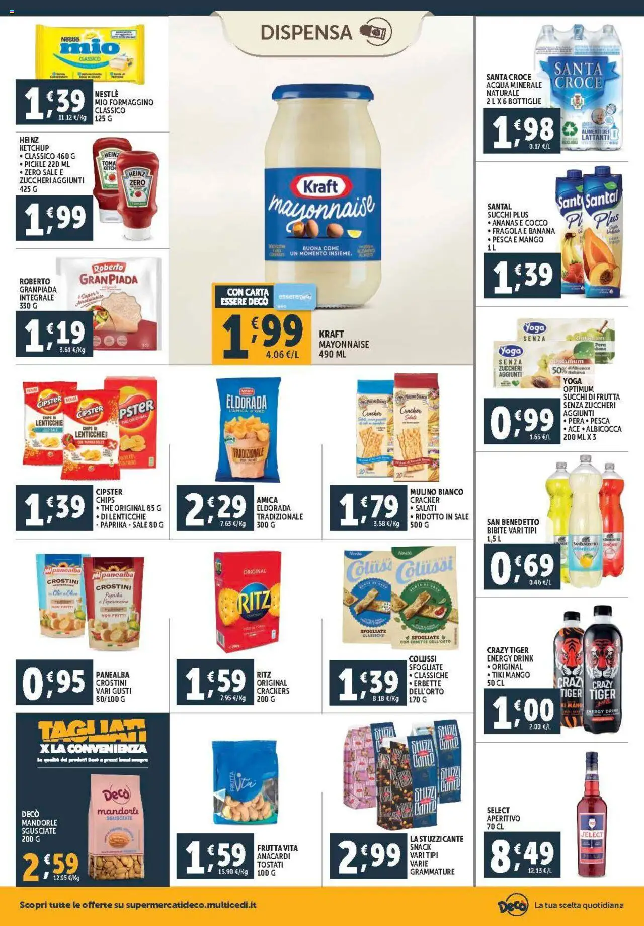Volantino Decò del 08.08.2025 | Pagina: 16 | Prodotti: Sale, Pesca, Mandorle, Acqua minerale