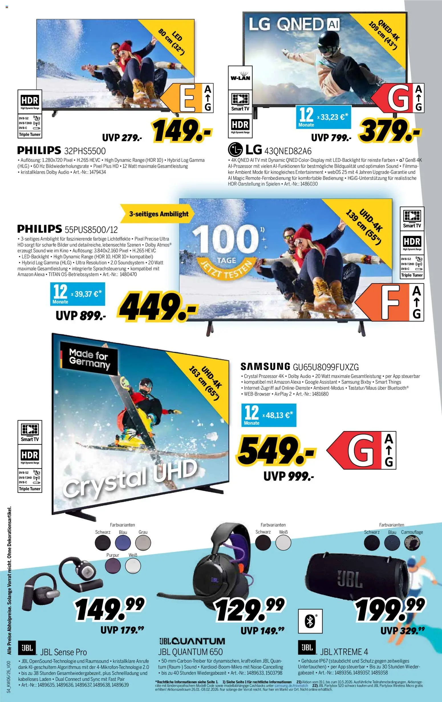 Medimax Prospekt 	 – gültig ab 31.01.2026 | Seite: 4 | Produkte: Philips, Samsung, Smart TV, Bilder