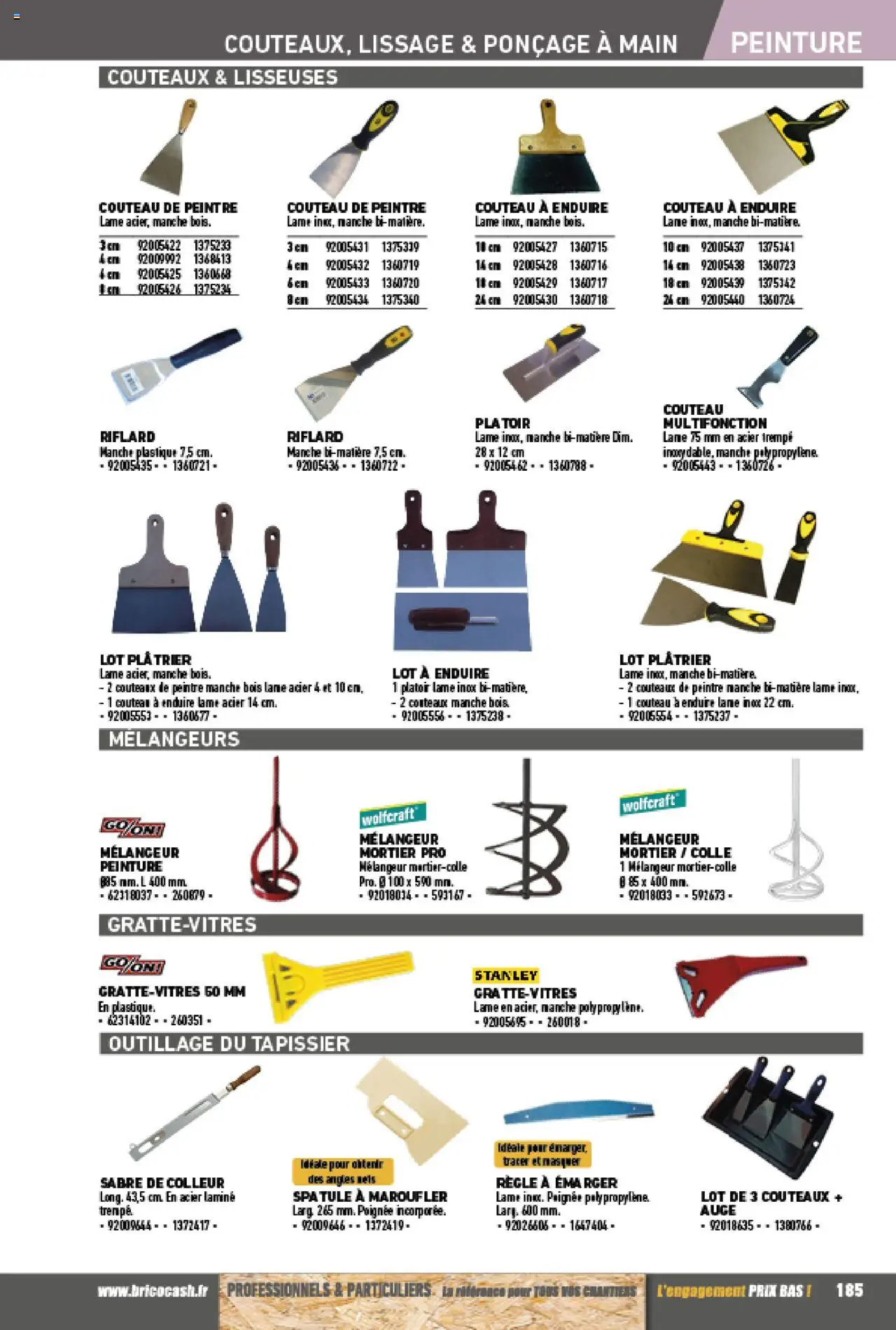 {H1} | Page: 185 | Produits: Règle, Spatule, Mortier, Colle