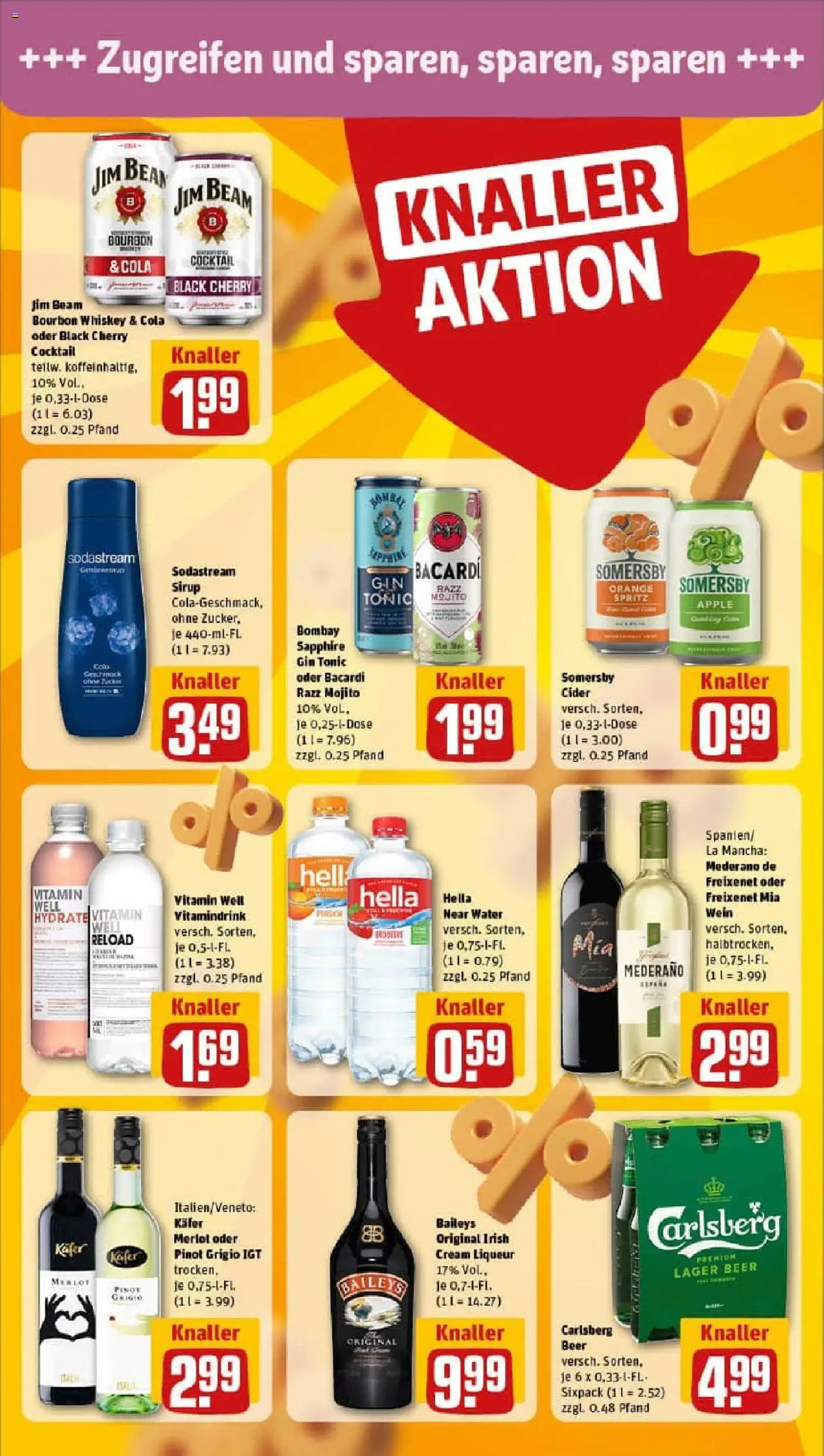 Rewe prospekt Pattensen	 – gültig ab 01.09.2025 | Seite: 16 | Produkte: Bacardi, Jim beam, Apple, Sodastream