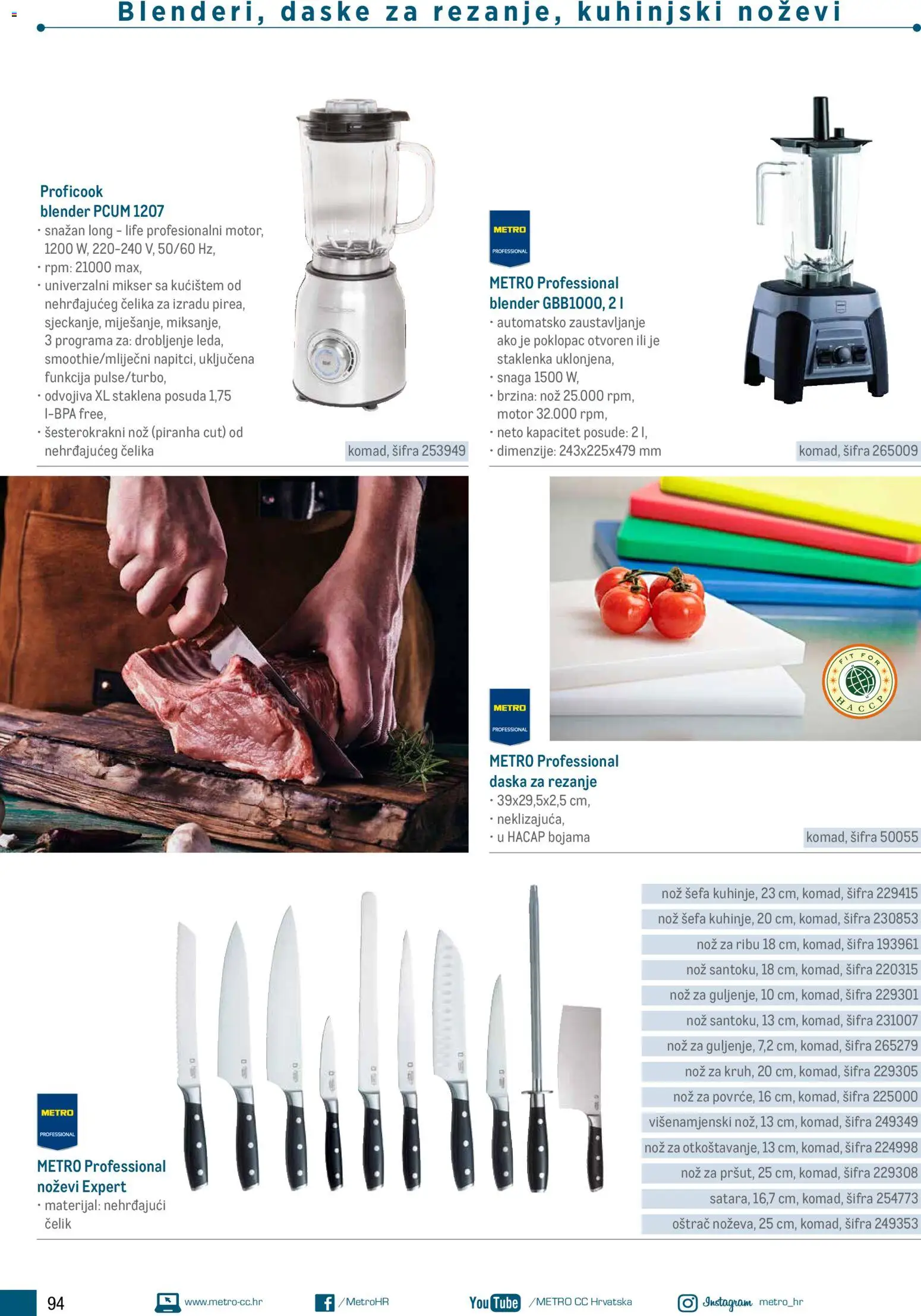 Metro katalog | vrijedi od 05.03.2026 | Stranica: 94 | Proizvodi: Mikser, Nož, Blender, Daska za rezanje
