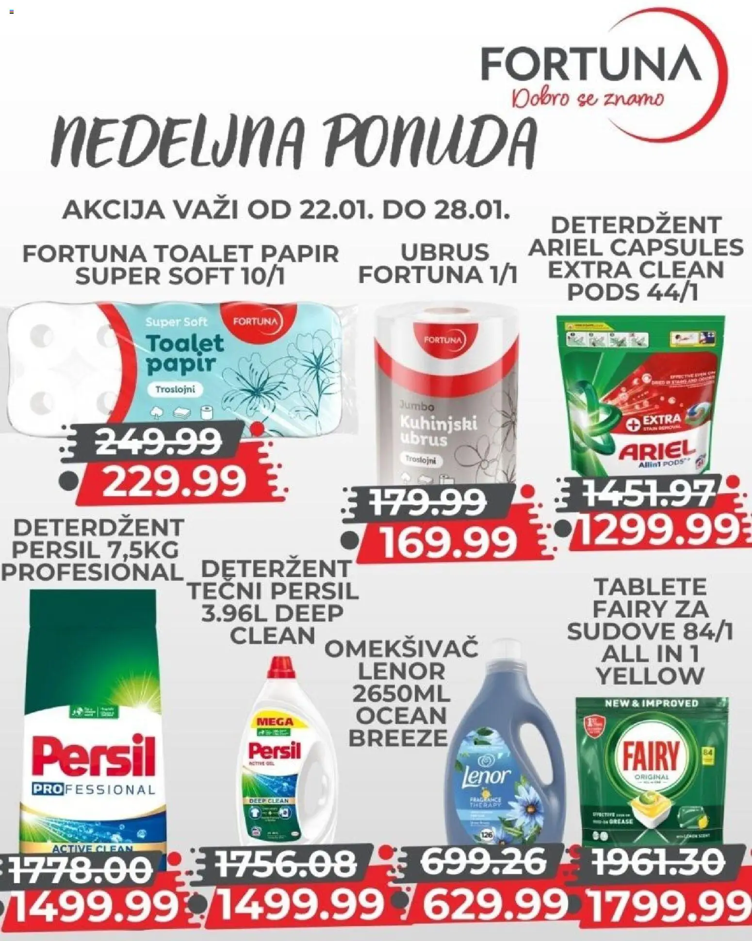 Fortuna Market katalog - važi od 22.01.2026 | Strana: 11 | Proizvode: Ariel, Lenor, Ubrus, Persil