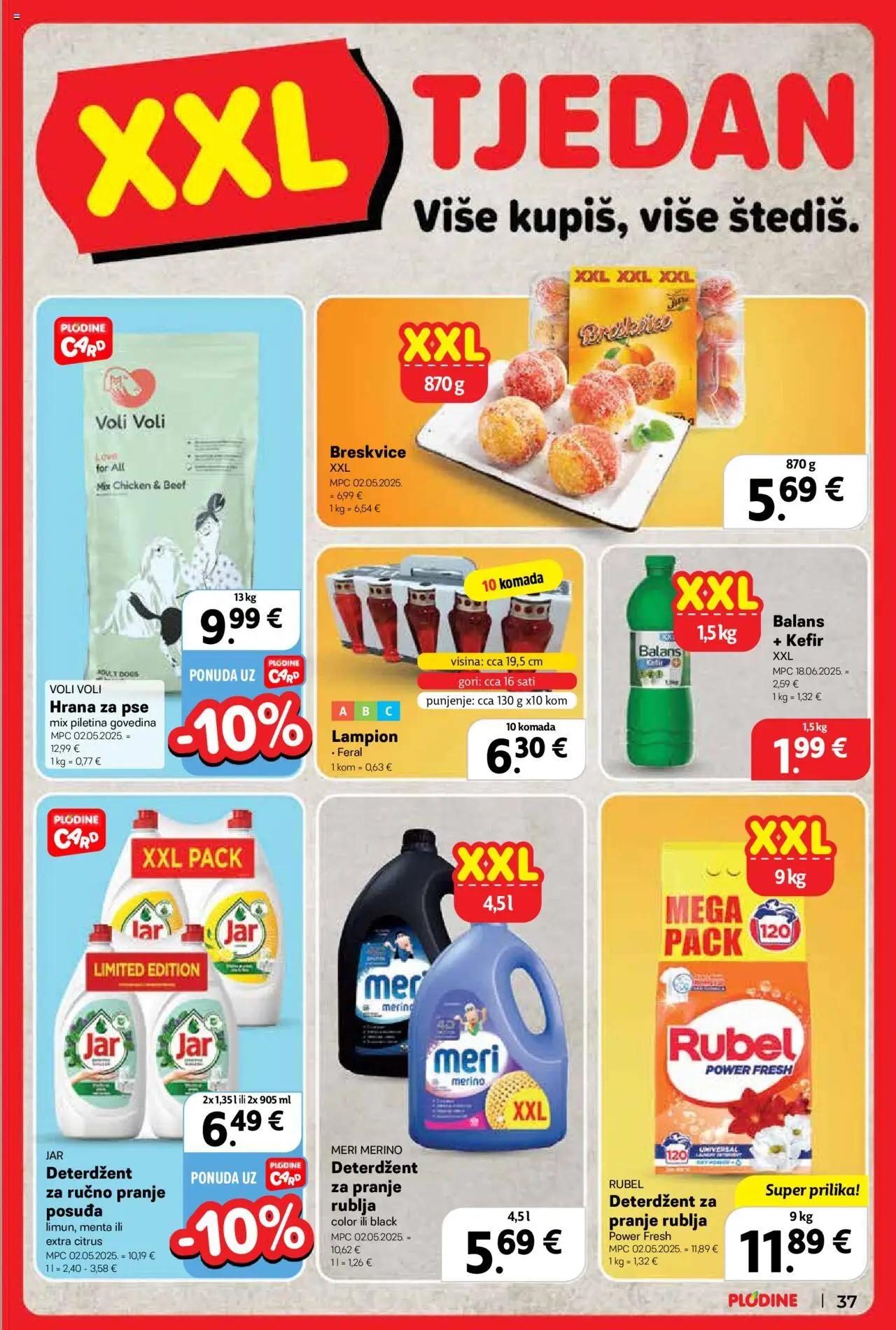 Plodine katalog | vrijedi od 02.07.2025 | Stranica: 37 | Proizvodi: Deterdžent za pranje rublja, Piletina, Lampion, Jar