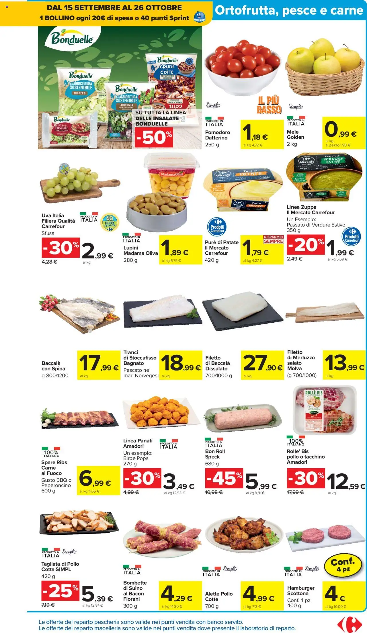 Volantino Carrefour del 10.10.2025 | Pagina: 5 | Prodotti: Patate, Verdure, Tacchino, Peperoncino