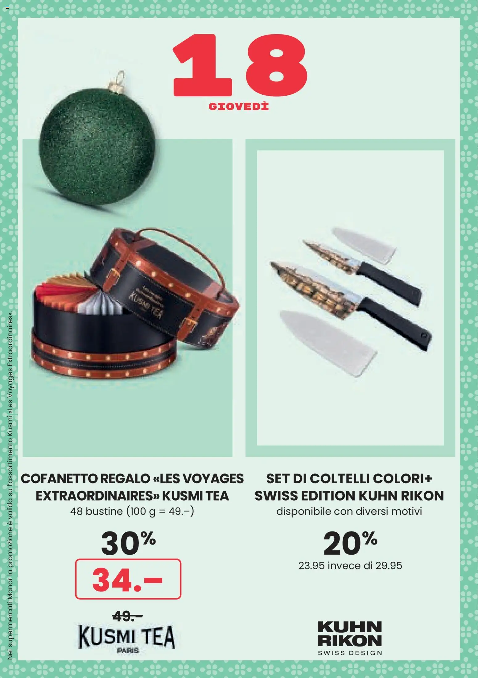 Manor Aktionen Calendario dell'Avvento – gültig ab 01.12.2025 | Seite: 20