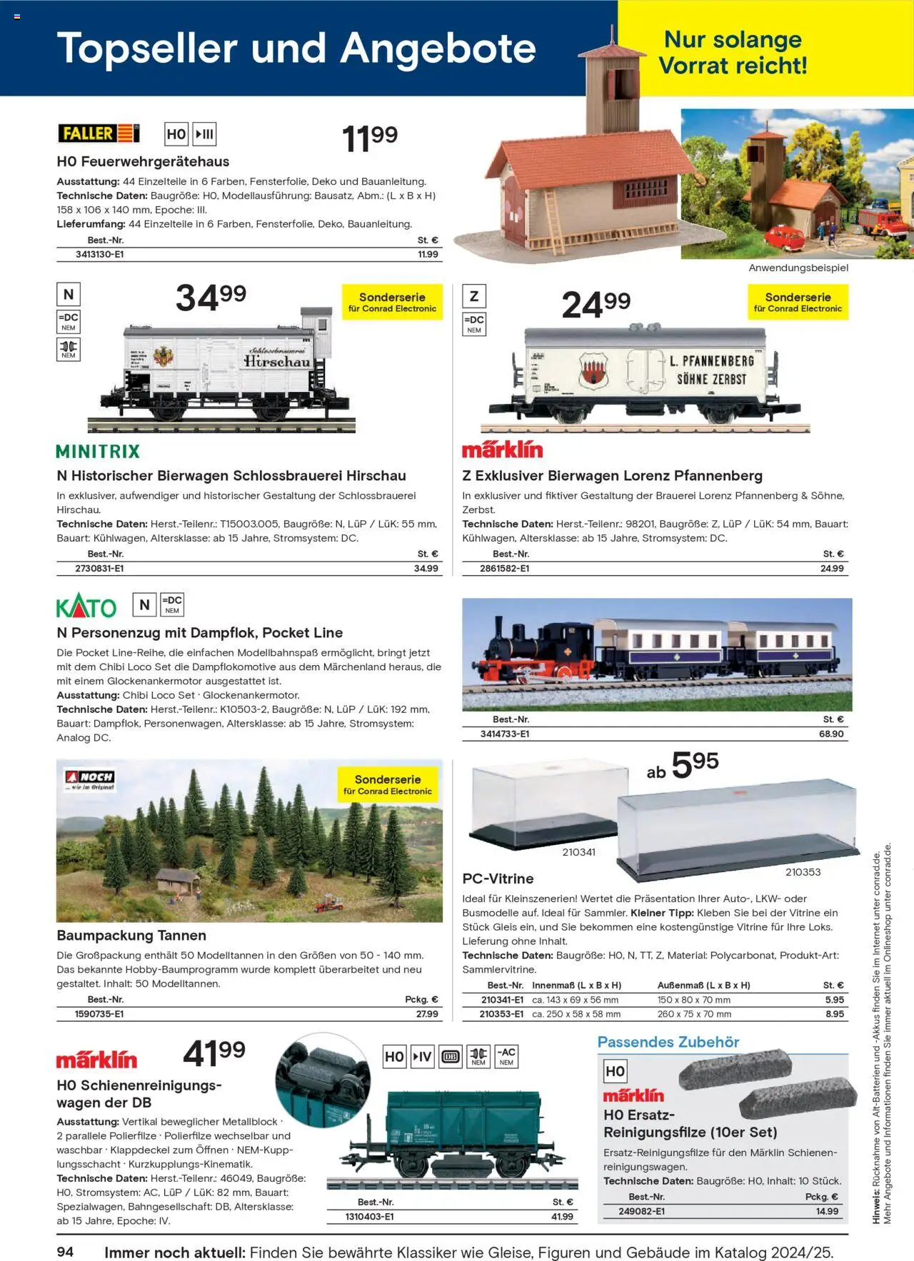 Conrad  Modellbahn Katalog - gültig ab dem 25.08.2025 | Seite: 96 | Produkte: Vitrine