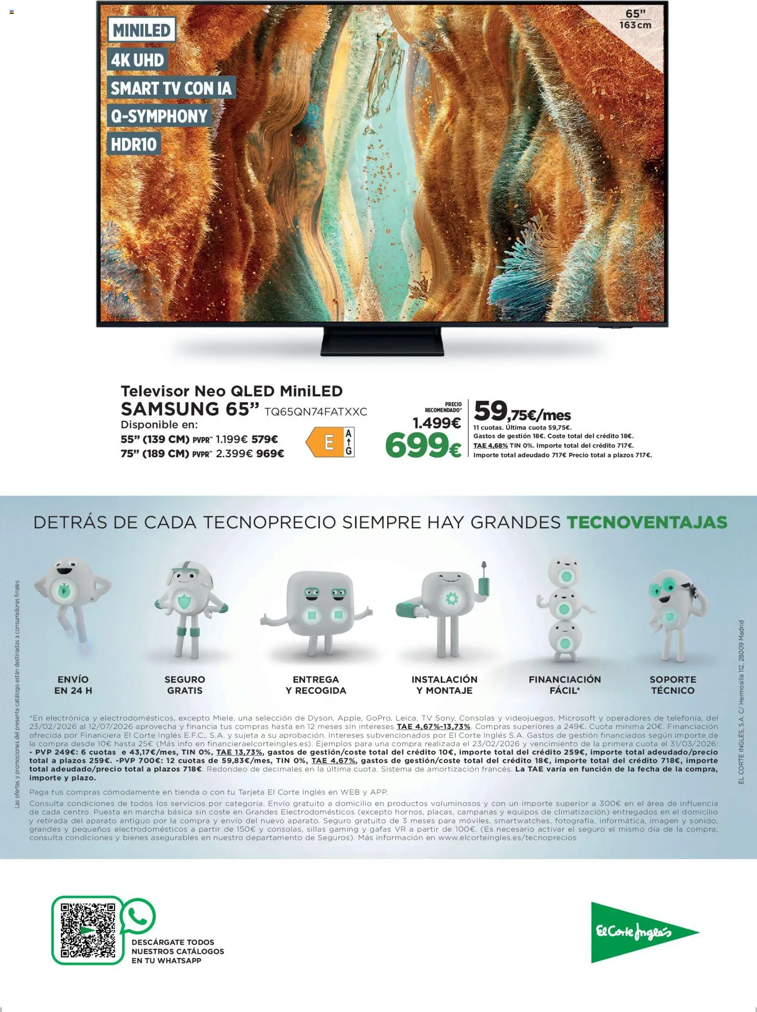 El Corte Inglés ofertas │ válido desde el 23.02.2026 | Página: 16 | Productos: Televisor