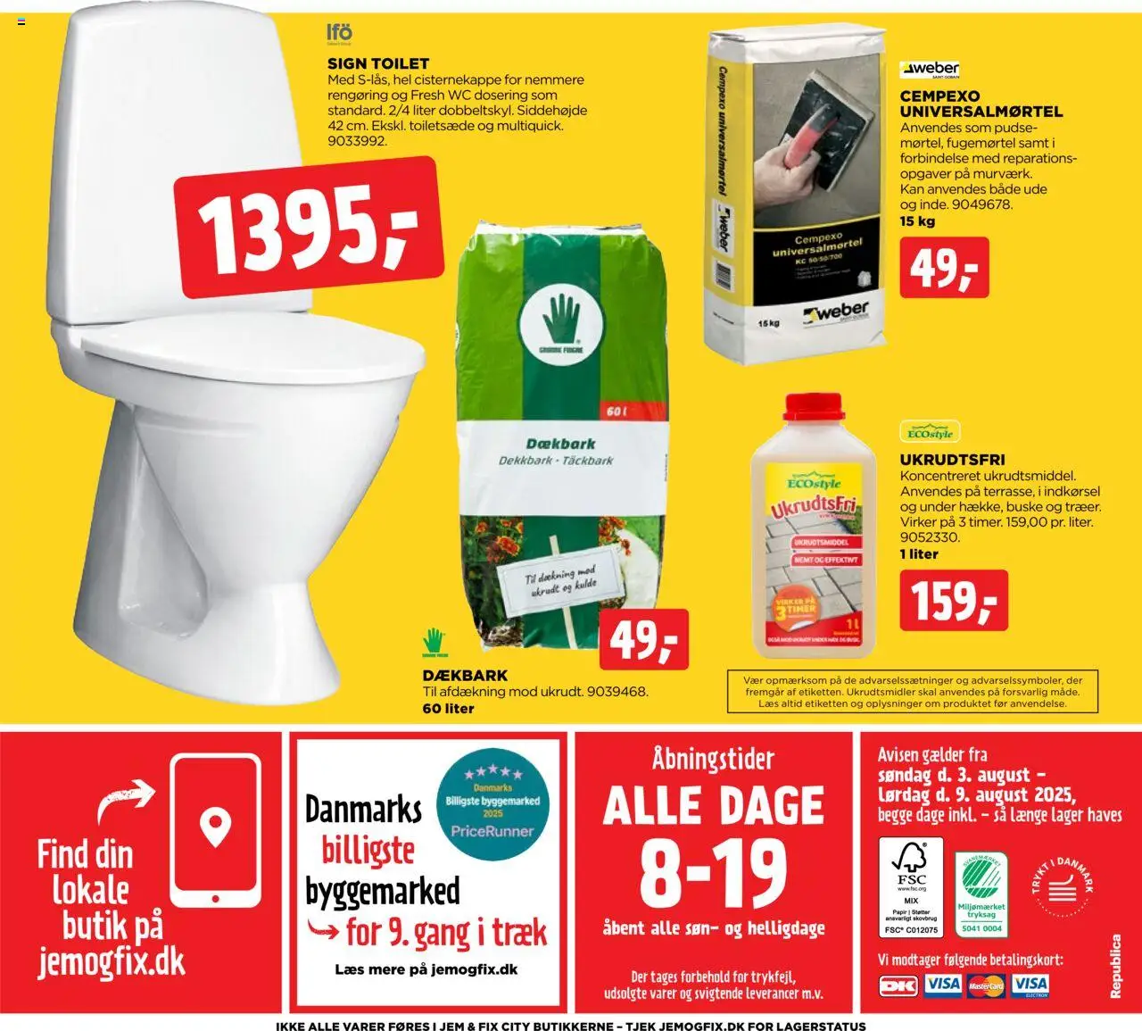 Jem & fix Tilbudsavis gyldig fra 03.08.2025 | Side: 24 | Produkter: Toilet, Søm