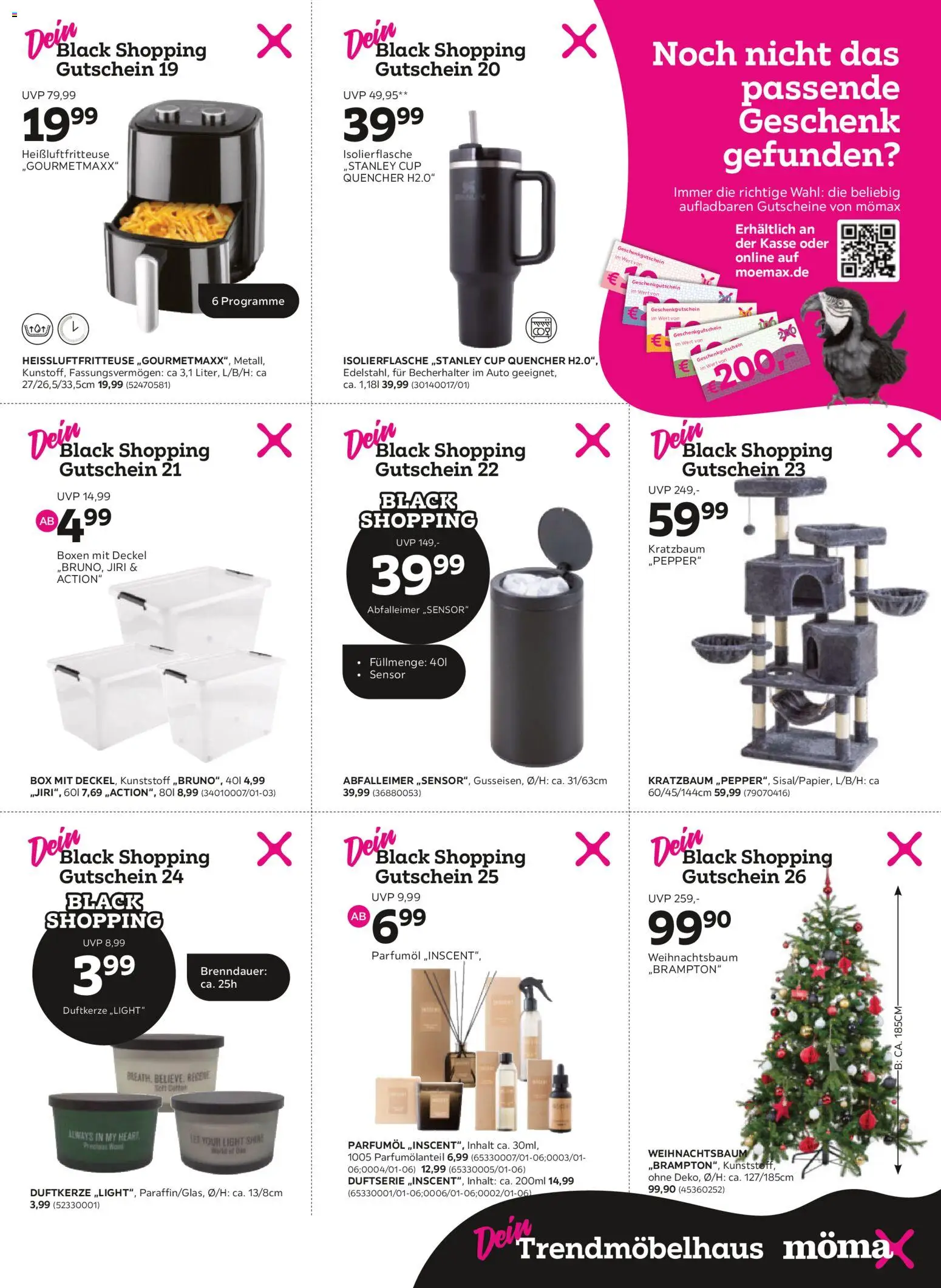 Mömax - Black Friday – gültig ab 17.11.2025 | Seite: 9 | Produkte: Box, Abfalleimer, Heißluftfritteuse