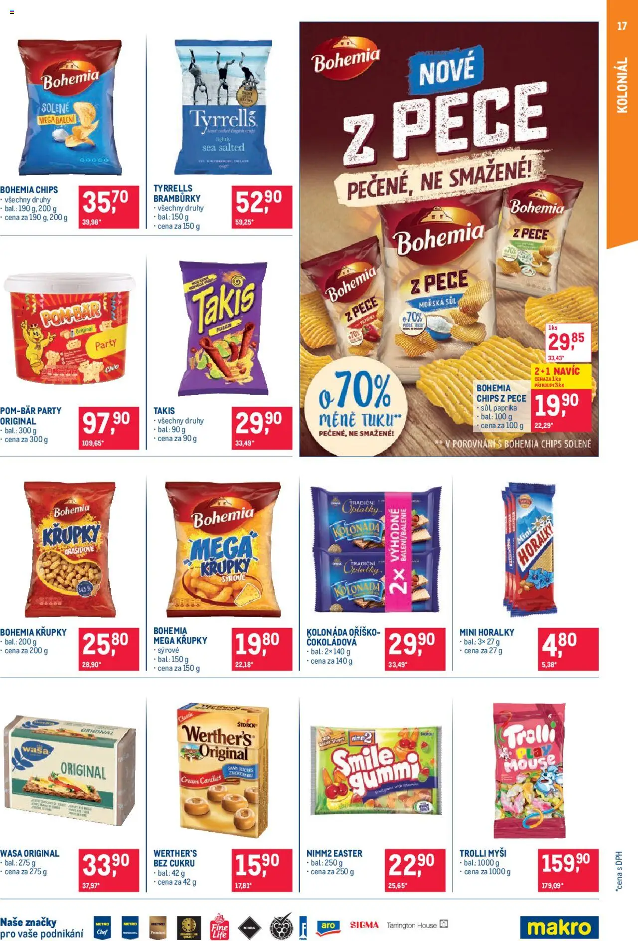 Makro leták - Pro milovníky jídla od 04.06.2025 | Strana: 17 | Produkty: Bramburky, Horalky, Paprika, Bohemia chips