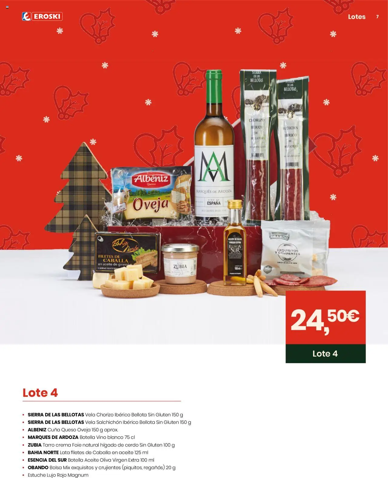 Eroski - Lotes y Cestas Navidad 2025 │ válido desde el 16.10.2025 | Página: 7 | Productos: Aceite, Crema, Vela, Bolsa
