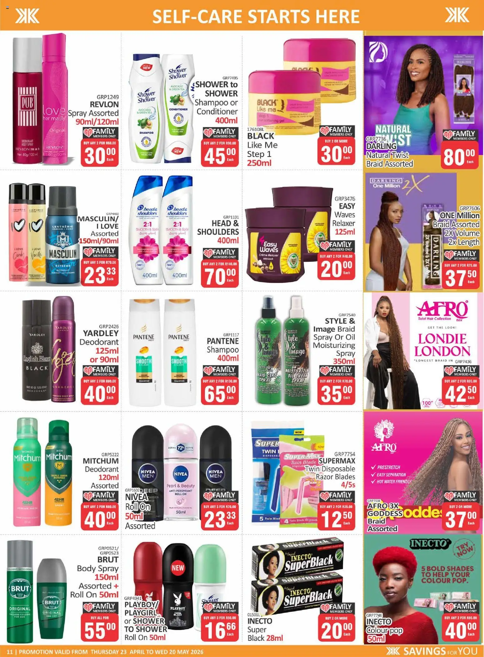 New KIT KAT Cash & Carry catalogue – valid from 23.04.2026 | Page: 11 | Products: Conditioner, Deodorant, Water, Relaxer