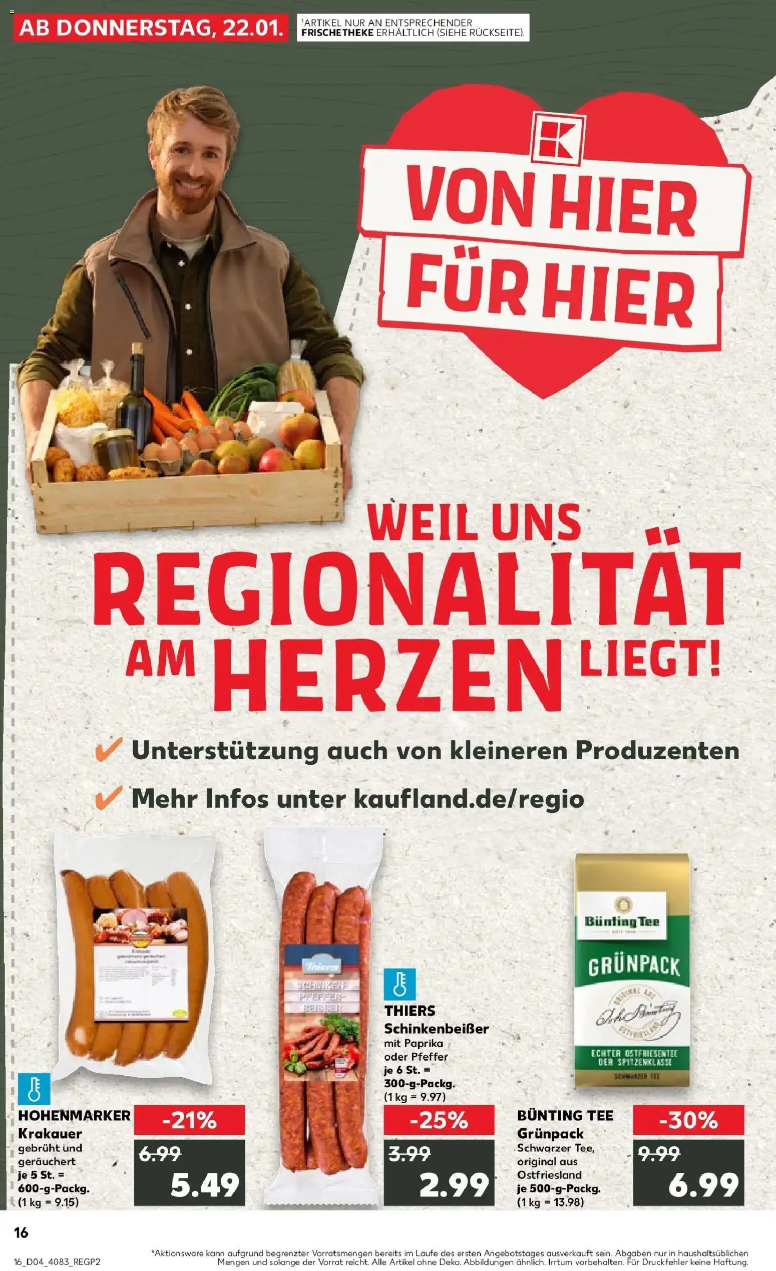 Kaufland prospekt Bocholt	 – gültig ab 22.01.2026 | Seite: 1 | Produkte: Paprika, Pfeffer, Tee