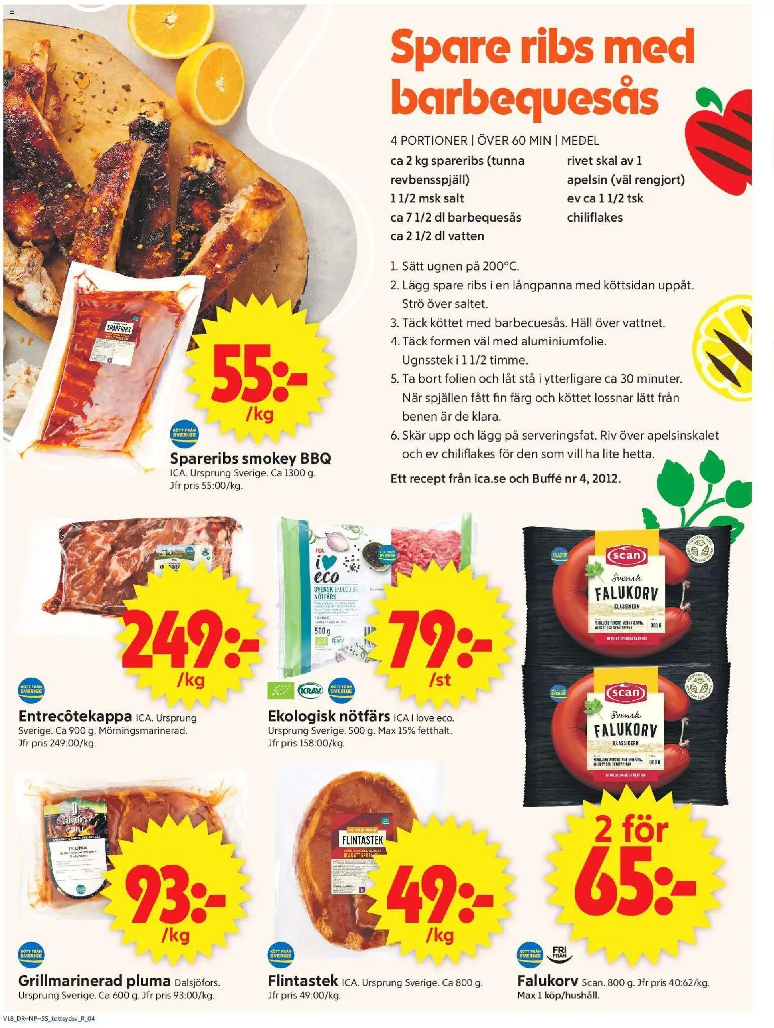 ICA Supermarket reklamblad aktuell från 27.04.2026 | Sida: 4 | Produkter: Salt, Nötfärs, Apelsin, Ugnen