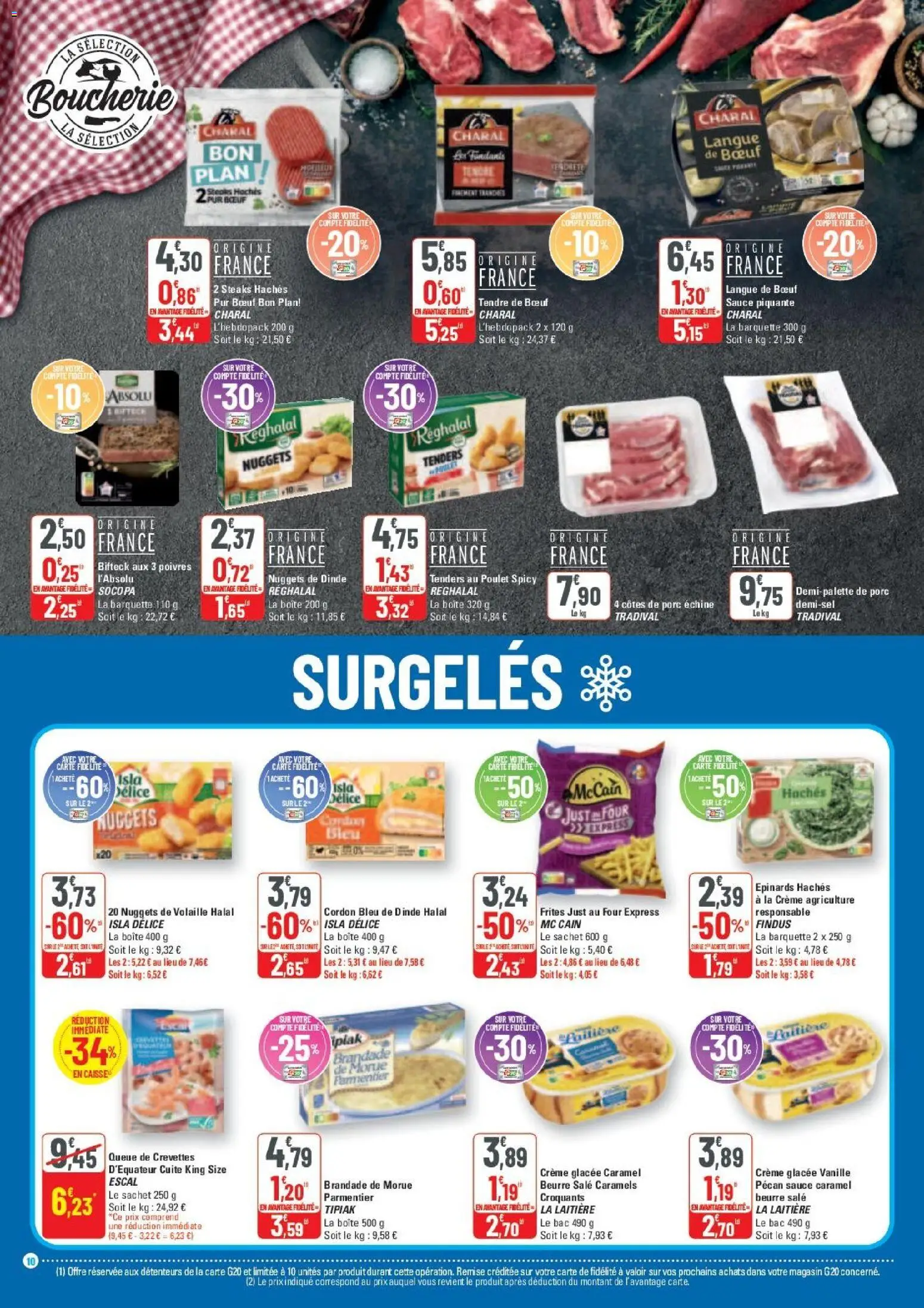 {H1} | Page: 10 | Produits: Frites, Volaille, Morue, Beurre