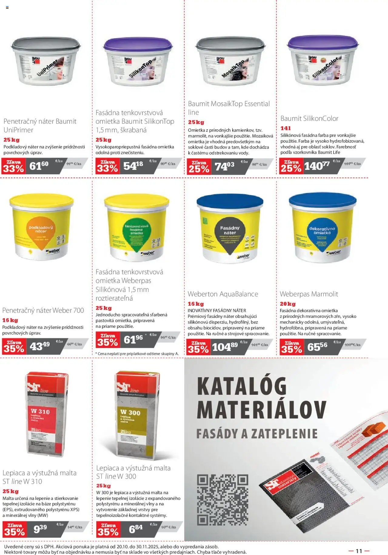 Nové STAVMAT STAVEBNINY akcie – leták je platný od 20.10.2025 | Strana: 11