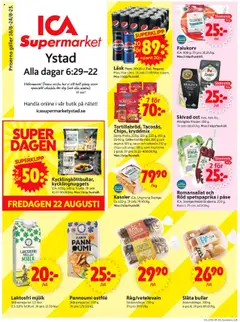 ICA Supermarket - Ystad - Förhandsvisning av reklamblad från butik ICA Supermarket aktuell från 18.08.2025
