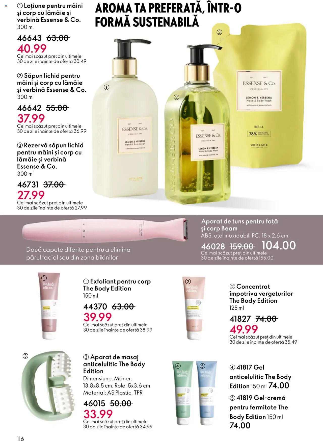 Noul catalog Oriflame – valabil de la 22.10.2025 | Pagină: 116 | Produse: Mâner, Săpun, Săpun lichid, Rezervă săpun
