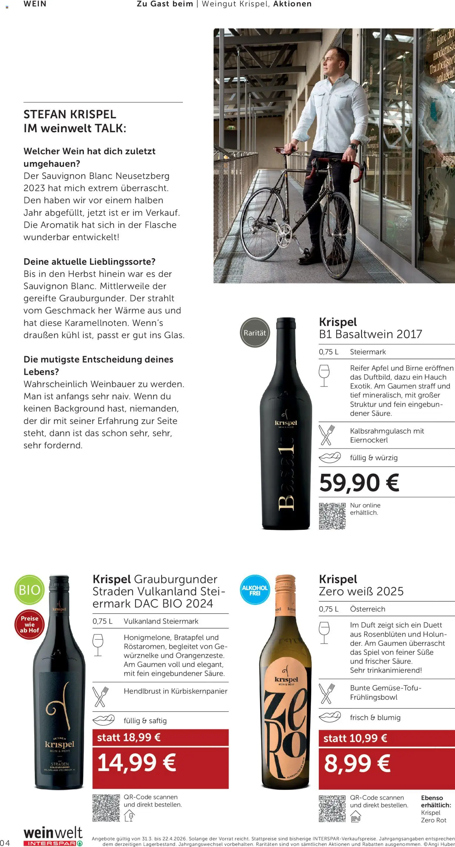 Interspar Wein Welt gültig ab 31.03.2026 | Seite: 4 | Produkte: Birne, Duft, Wein, Äpfel
