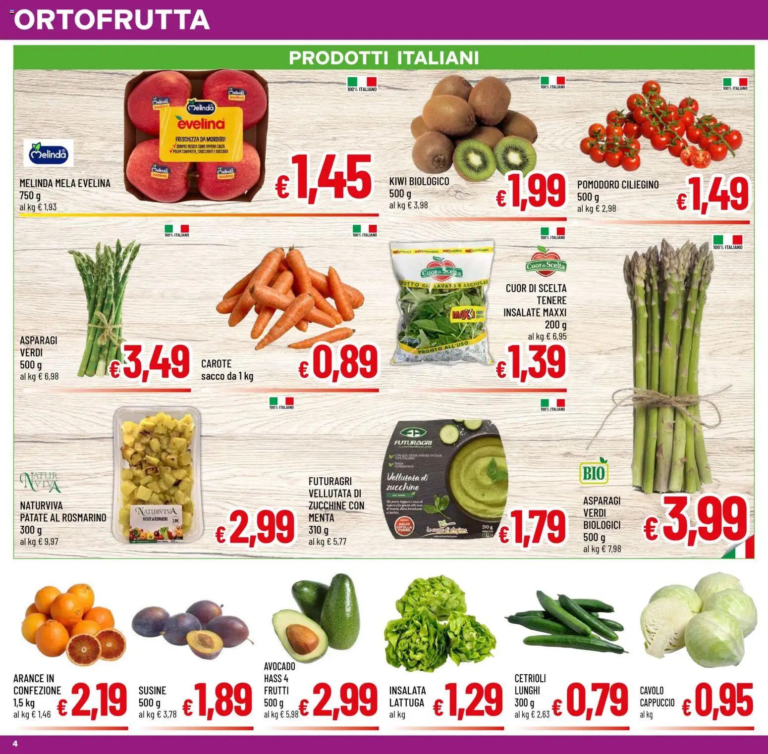 Volantino A&O del 15.04.2026 | Pagina: 4 | Prodotti: Insalata, Avocado, Pomodoro, Menta
