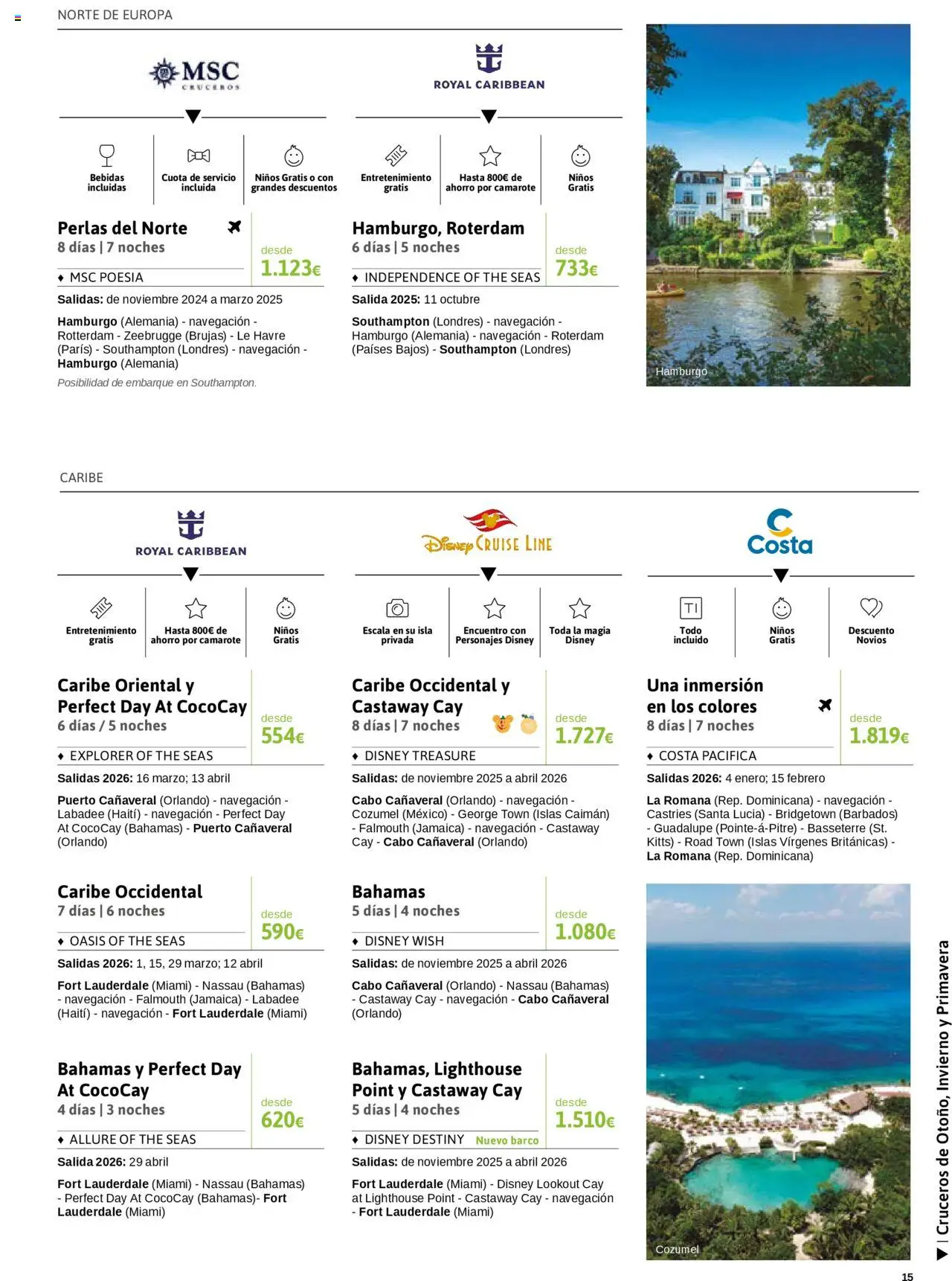 Viajes El Corte Inglés - Crucero Fantástico │ válido desde el 16.09.2025 | Página: 15 | Productos: Navegación