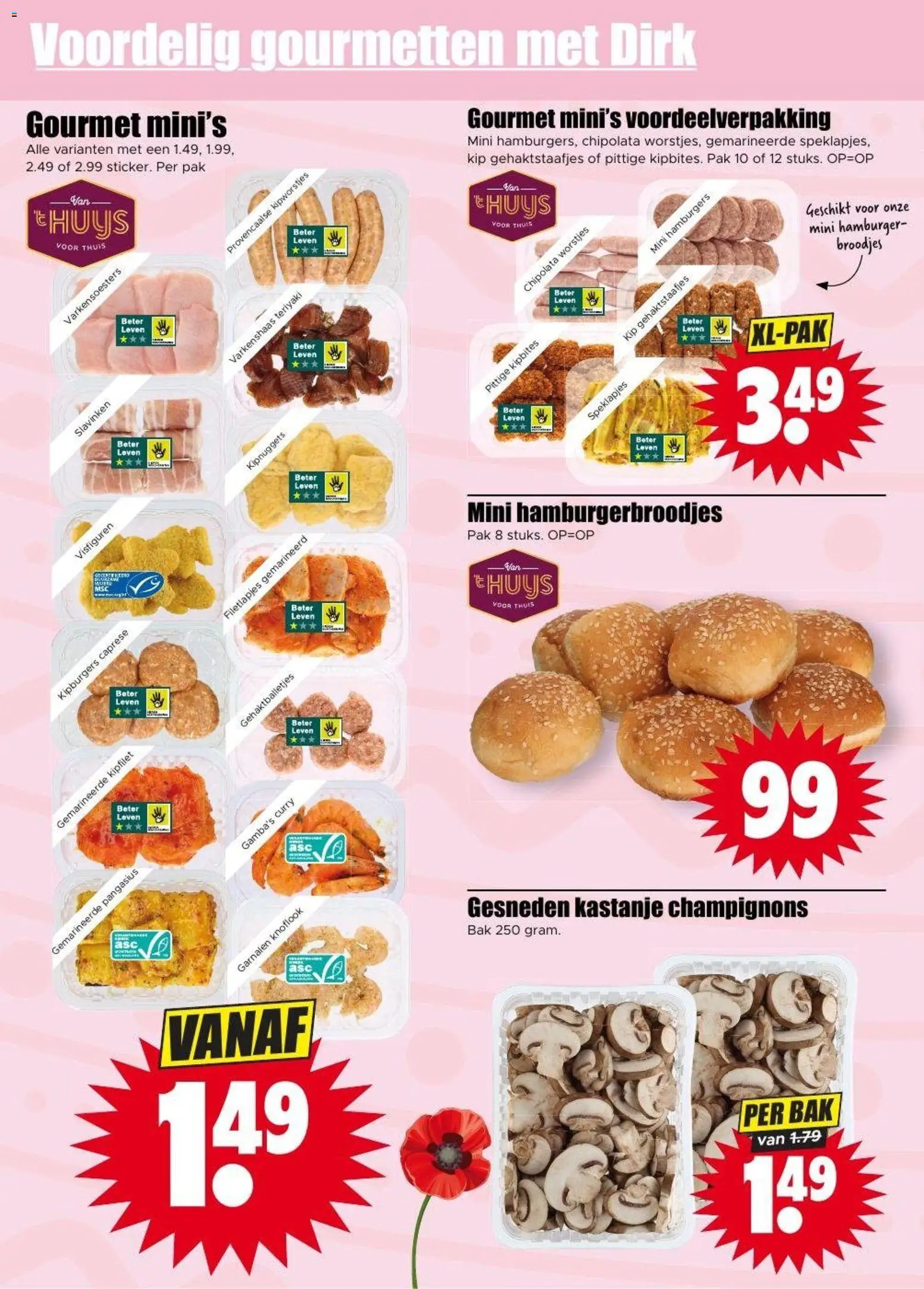 {H1} | Pagina: 18 | Producten: Boter, Chipolata, Kip, Knoflook