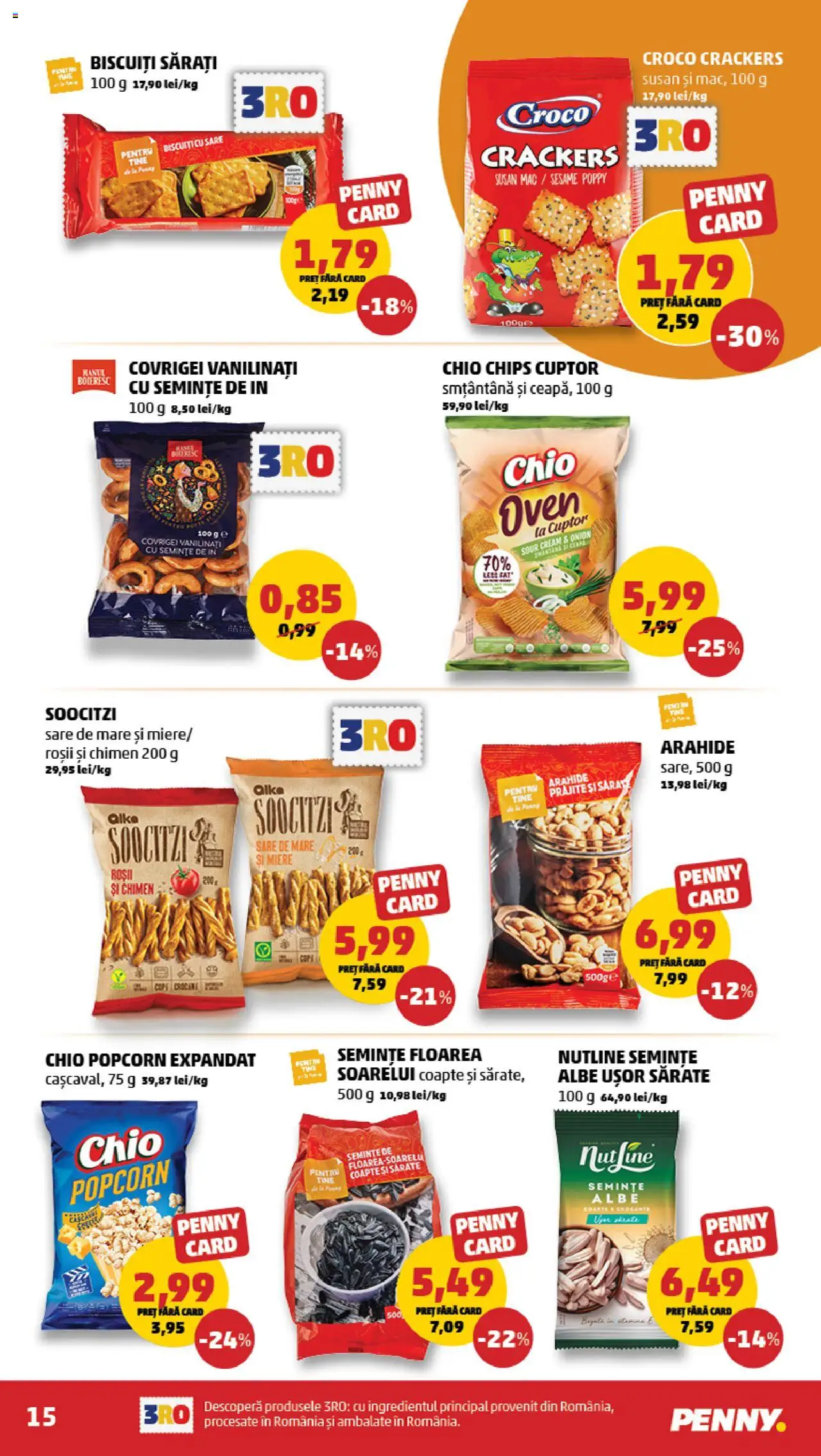 Noul catalog PENNY – valabil de la 24.09.2025 | Pagină: 15 | Produse: Covrigei, Roșii, Bant, Sare