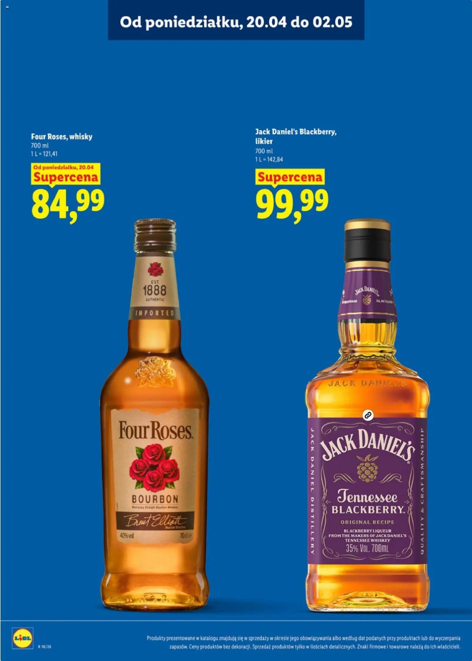 Lidl Katalog alkoholi mocnych od 13.04.2026 | Strona: 14 | Produkty: Bourbon, Jack Daniel's, Whisky