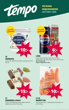 Tempo - erbjudanden - Förhandsvisning av reklamblad från butik Tempo aktuell från 03.11.2025