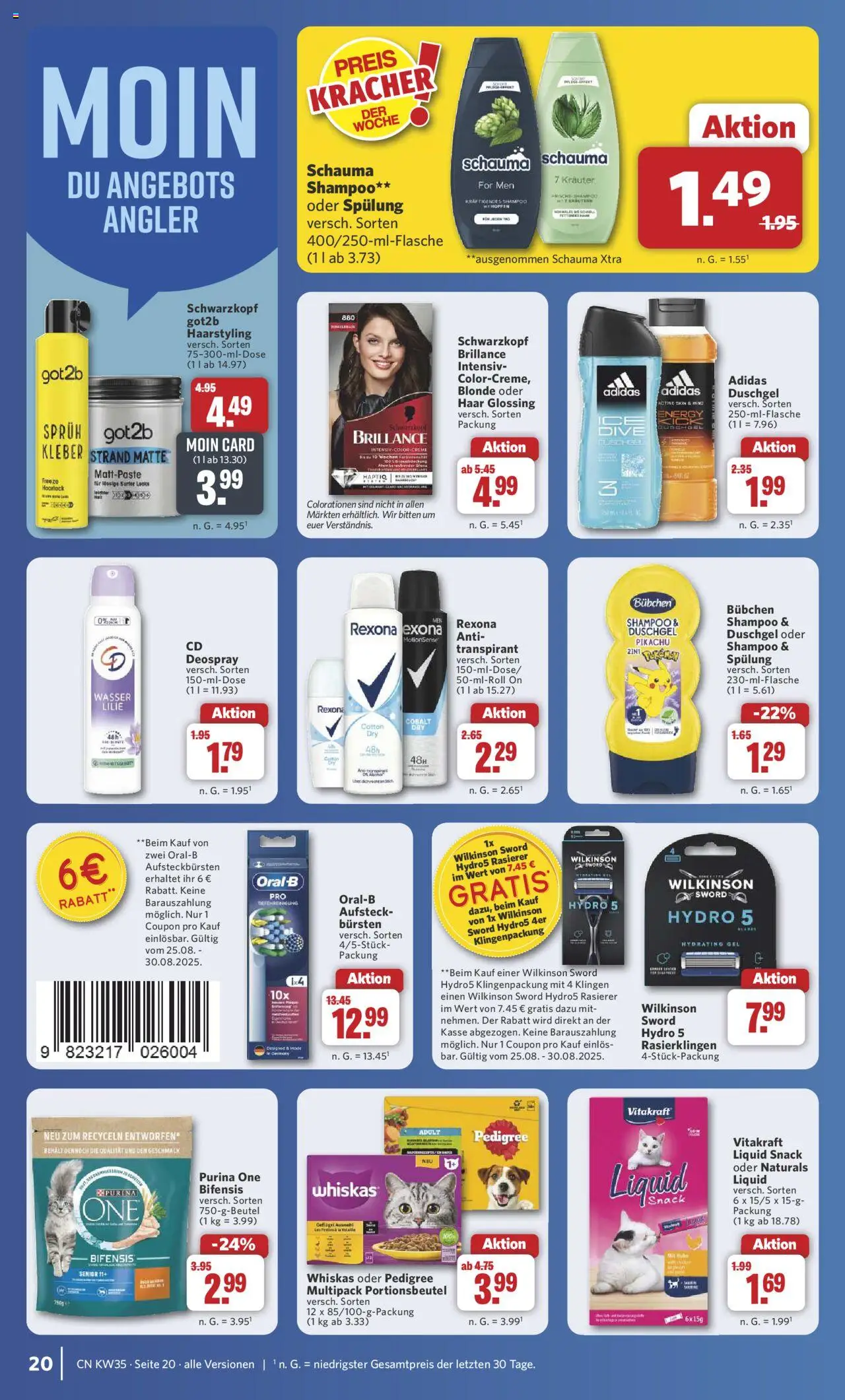 Combi Prospekt 	 - gültig ab dem 25.08.2025 | Seite: 27 | Produkte: Schauma shampoo, Energy, Spülung, Wasser