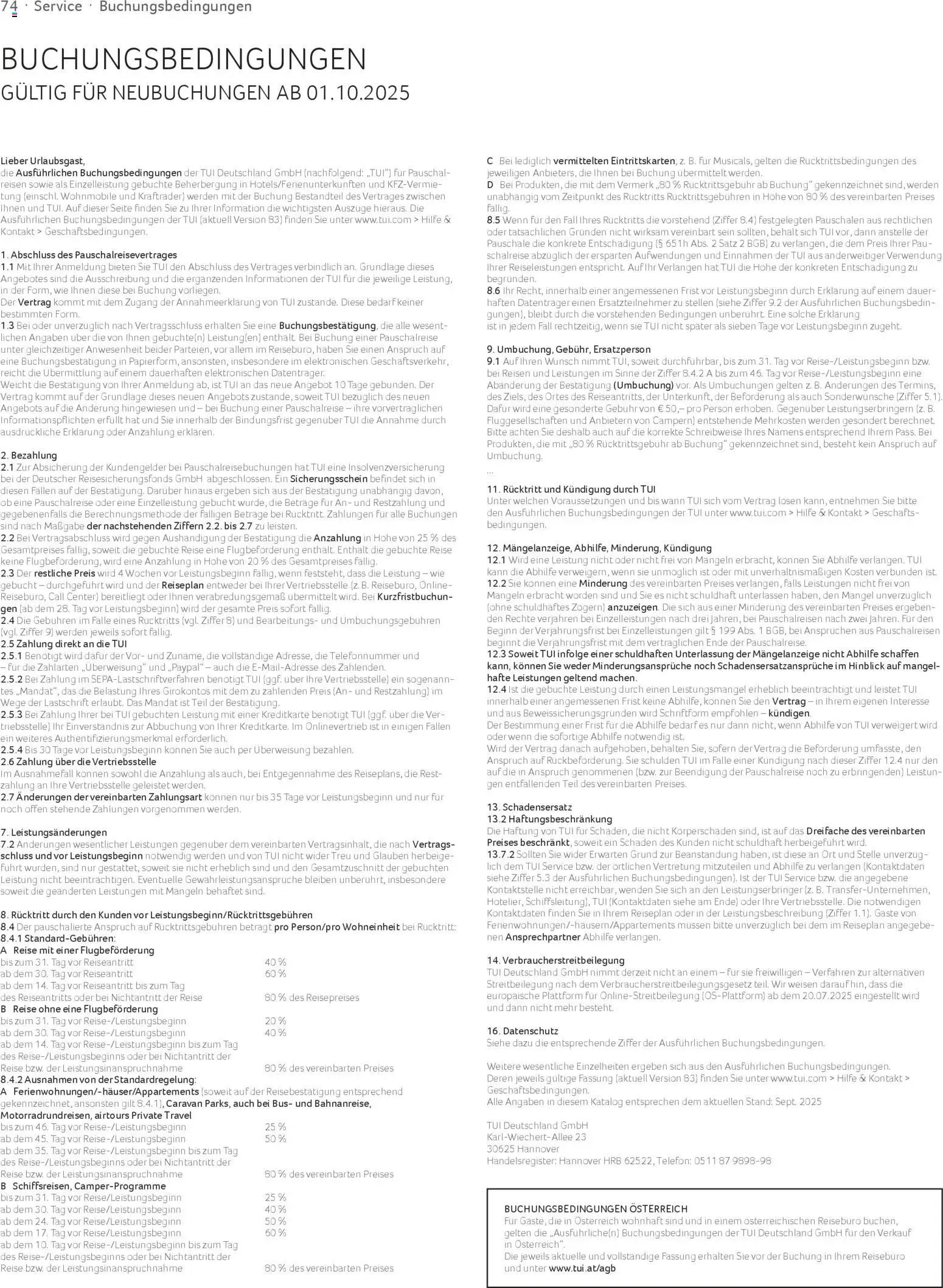 TUI airtours Katalog  Familie 2025/26 – gültig ab 01.11.2025 | Seite: 74 | Produkte: Telefon