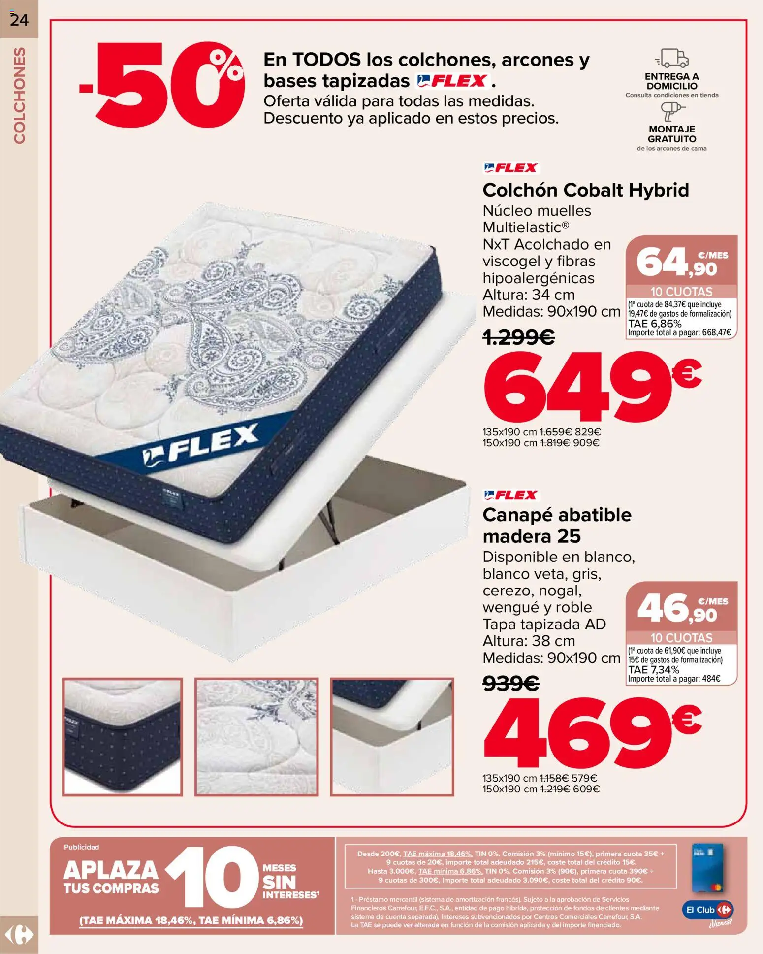 Carrefour folleto │ válido desde el 09.01.2026 | Página: 24 | Productos: Colchon, Cama