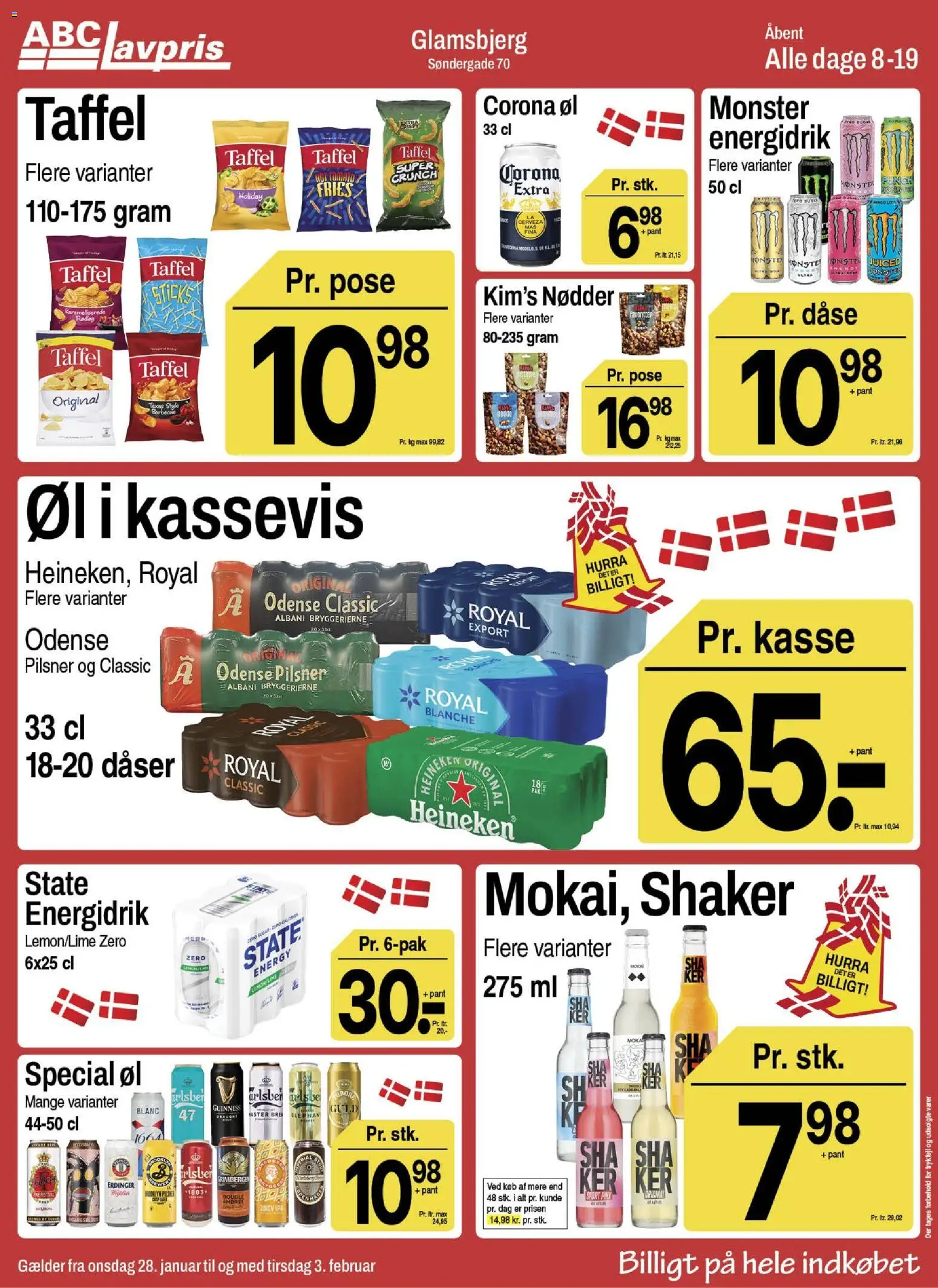 Abc Lavpris tilbudsavis – gyldig fra 28.01.2026 | Side: 13 | Produkter: Øl, Nødder