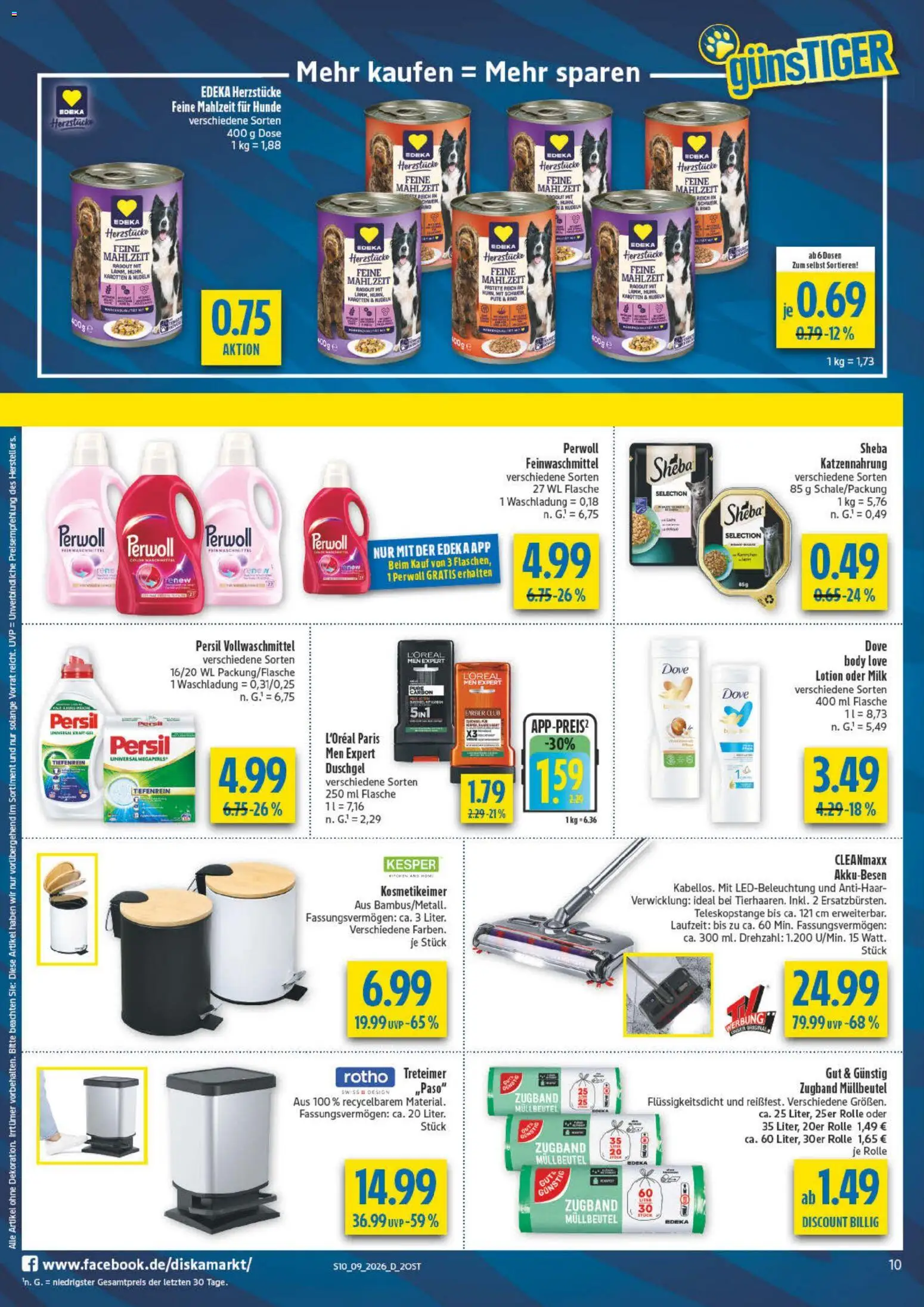 Diska Prospekt 	 – gültig ab 23.02.2026 | Seite: 10 | Produkte: Sheba, Perwoll, Duschgel, Persil