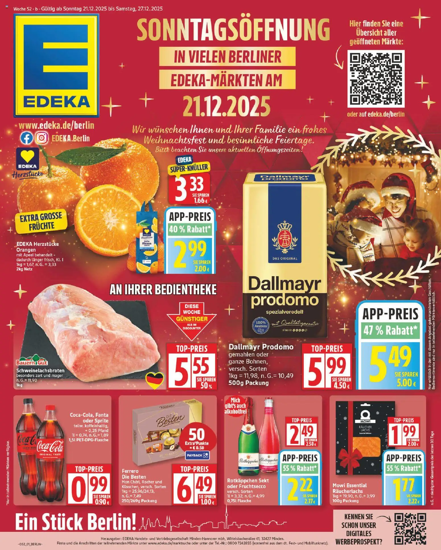 Edeka Prospekt 	 – gültig ab 21.12.2025 | Seite: 1