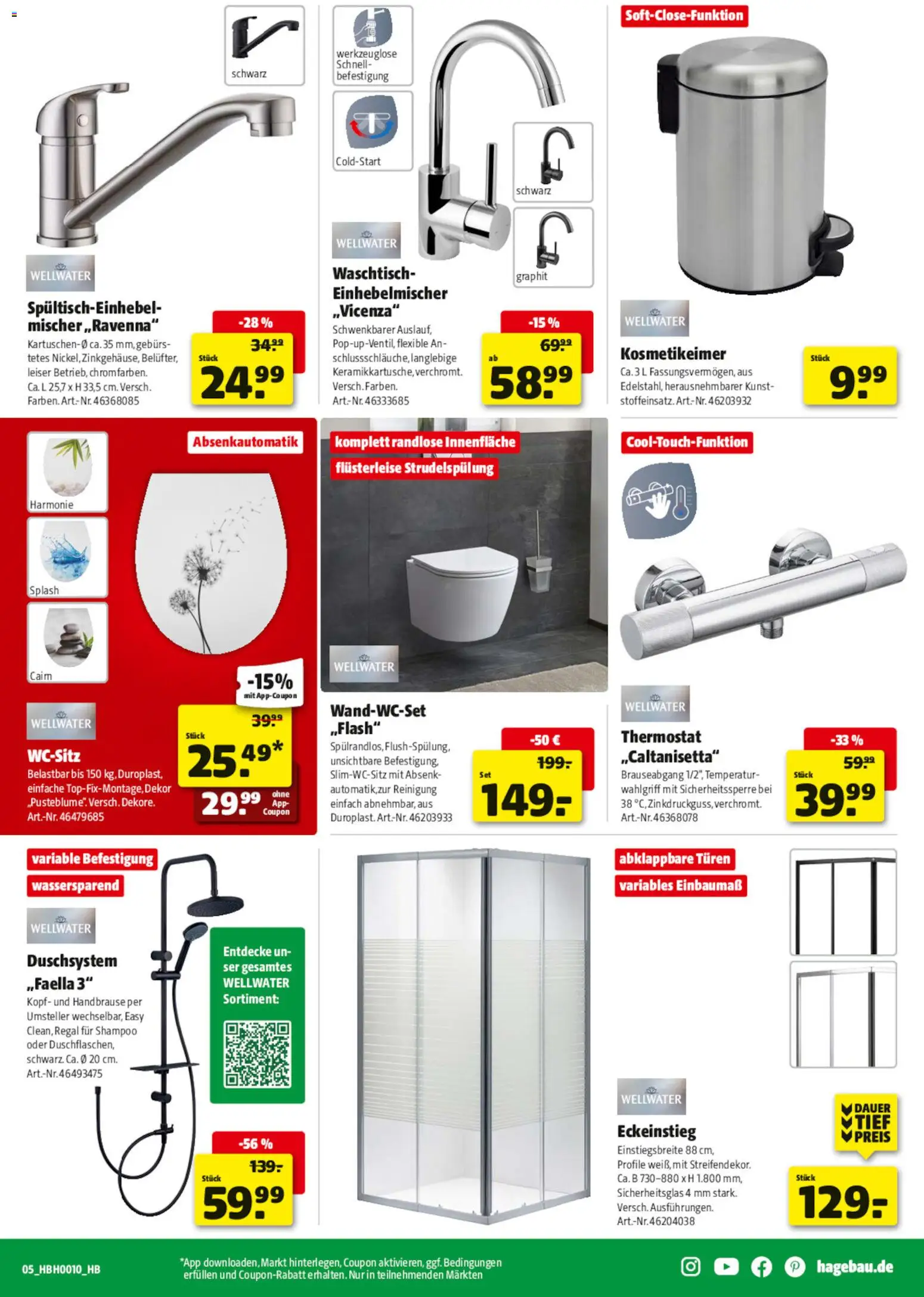 Hagebau Prospekt 	 – gültig ab 28.02.2026 | Seite: 5 | Produkte: Regal, Shampoo, Waschtisch