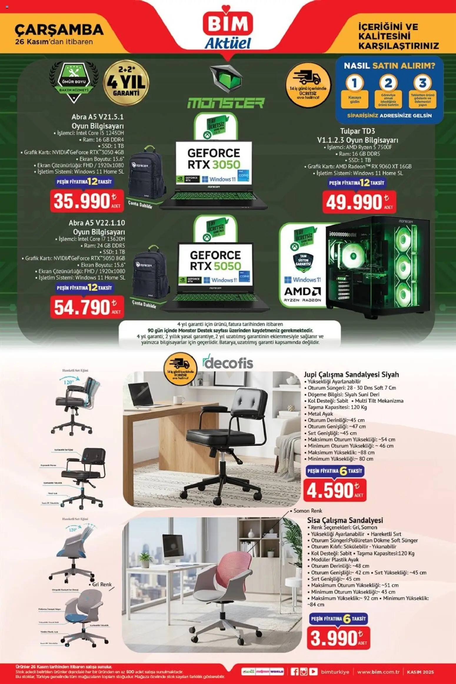 BİM Katalog Çarşamba - 26.11.2025 tarihinden itibaren geçerlidir | Sayfa: 1 | Ürünler: Çanta, Somon, Oyun