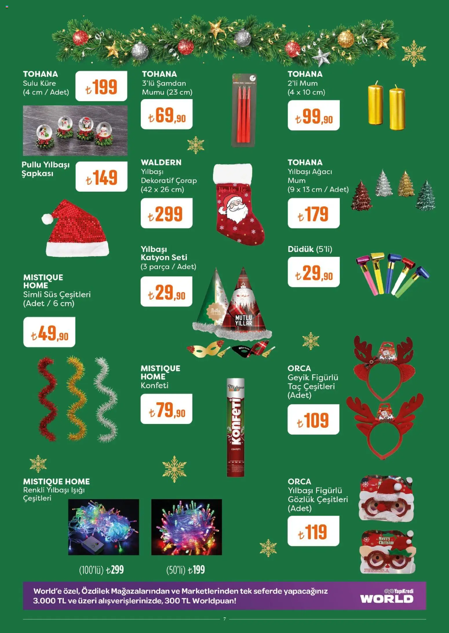 Özdilek Katalog - 17.12.2025 tarihinden itibaren geçerlidir | Sayfa: 7 | Ürünler: Küre, Çorap, Gözlük