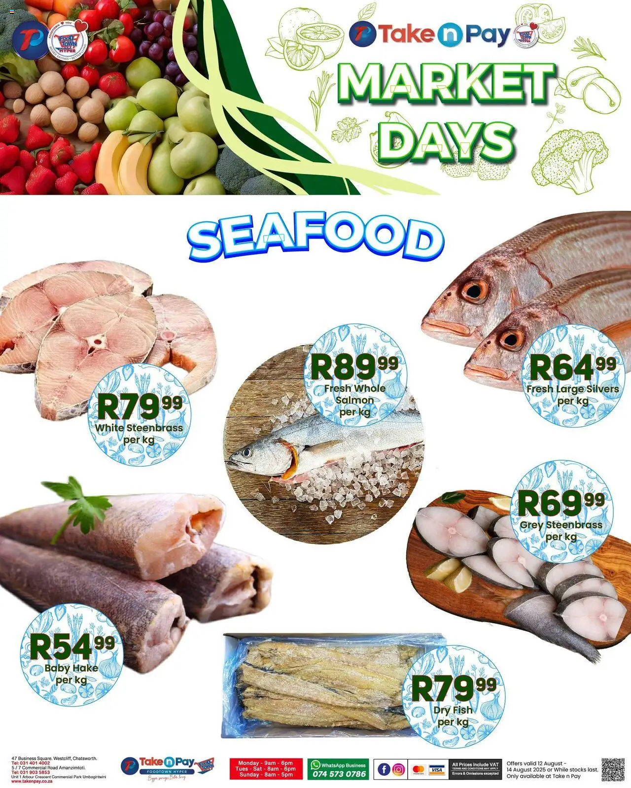 Take n Pay Market Day │ valid from 12.08.2025 | Page: 8 | Products: Fish, Seafood