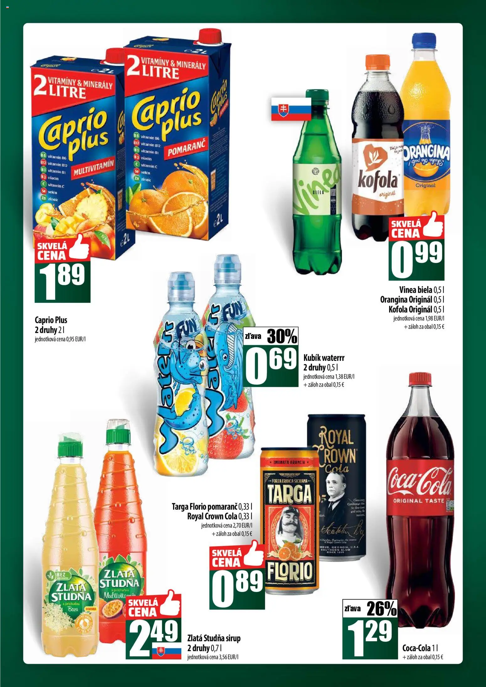 Nové COOP Jednota akcie – leták je platný od 23.10.2025 | Strana: 51 | Produkty: Kofola, Cola, Vinea