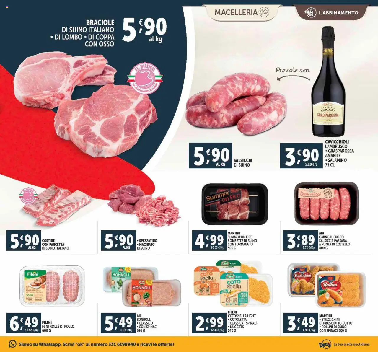 Volantino Decò del 12.09.2025 | Pagina: 5 | Prodotti: Pollo, Pancetta, Formaggio, Prosciutto