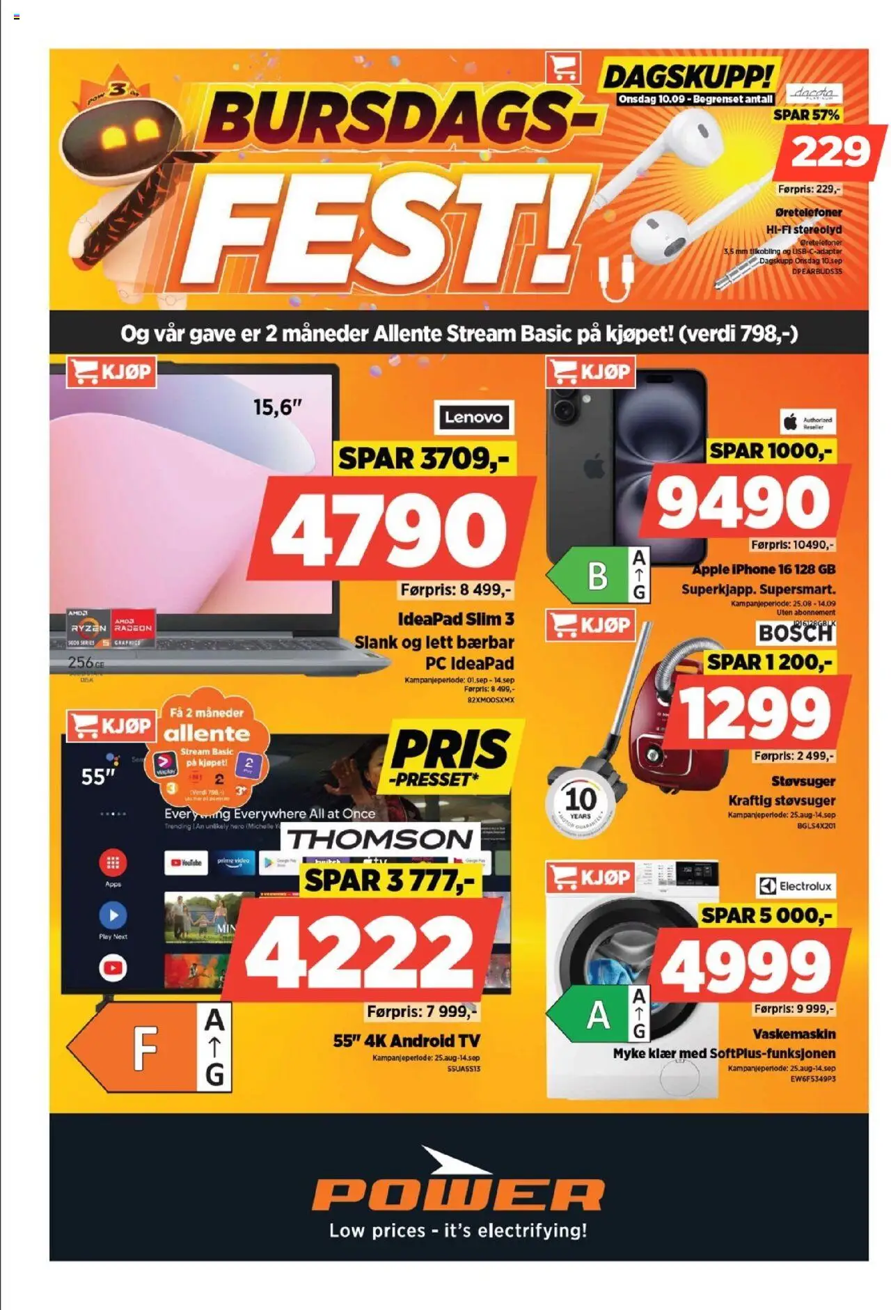  | Side: 1 | Produkter: Pc, Vaskemaskin, Støvsuger, Øretelefoner