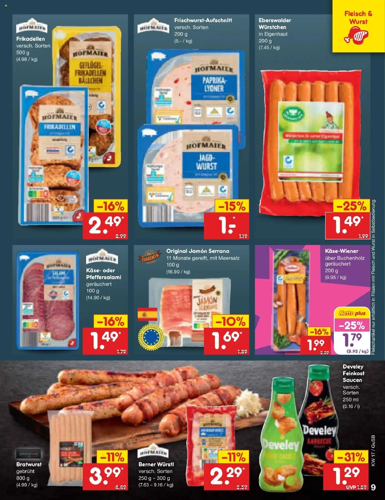 Netto Marken-Discount Prospekt Machern	 – gültig ab 20.04.2026 | Seite: 11 | Produkte: Käse, Bratwurst, Paprika, Wurst