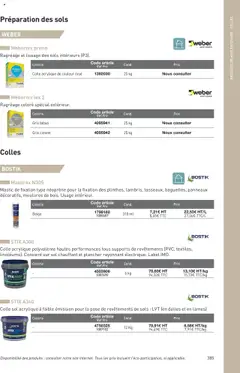 Point.P - Prévisualisation de Point.P catalogue Revêtements Habitat et tertiaire 2025 valide à partir de 11.07.2025 | Page: 385 | Produits: Colle