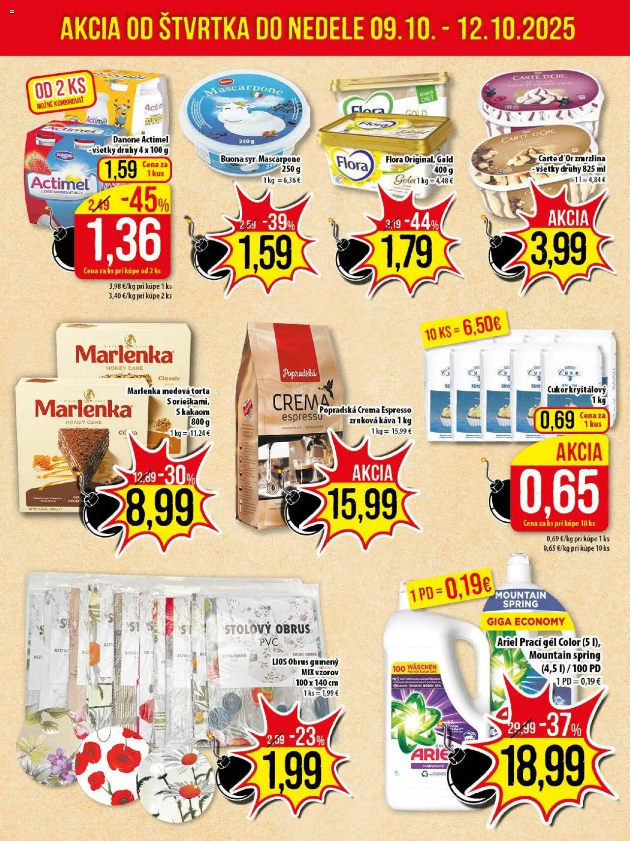 Nové Klas akcie – leták je platný od 06.10.2025 | Strana: 24 | Produkty: Bosch, Syr, Marlenka, Flora