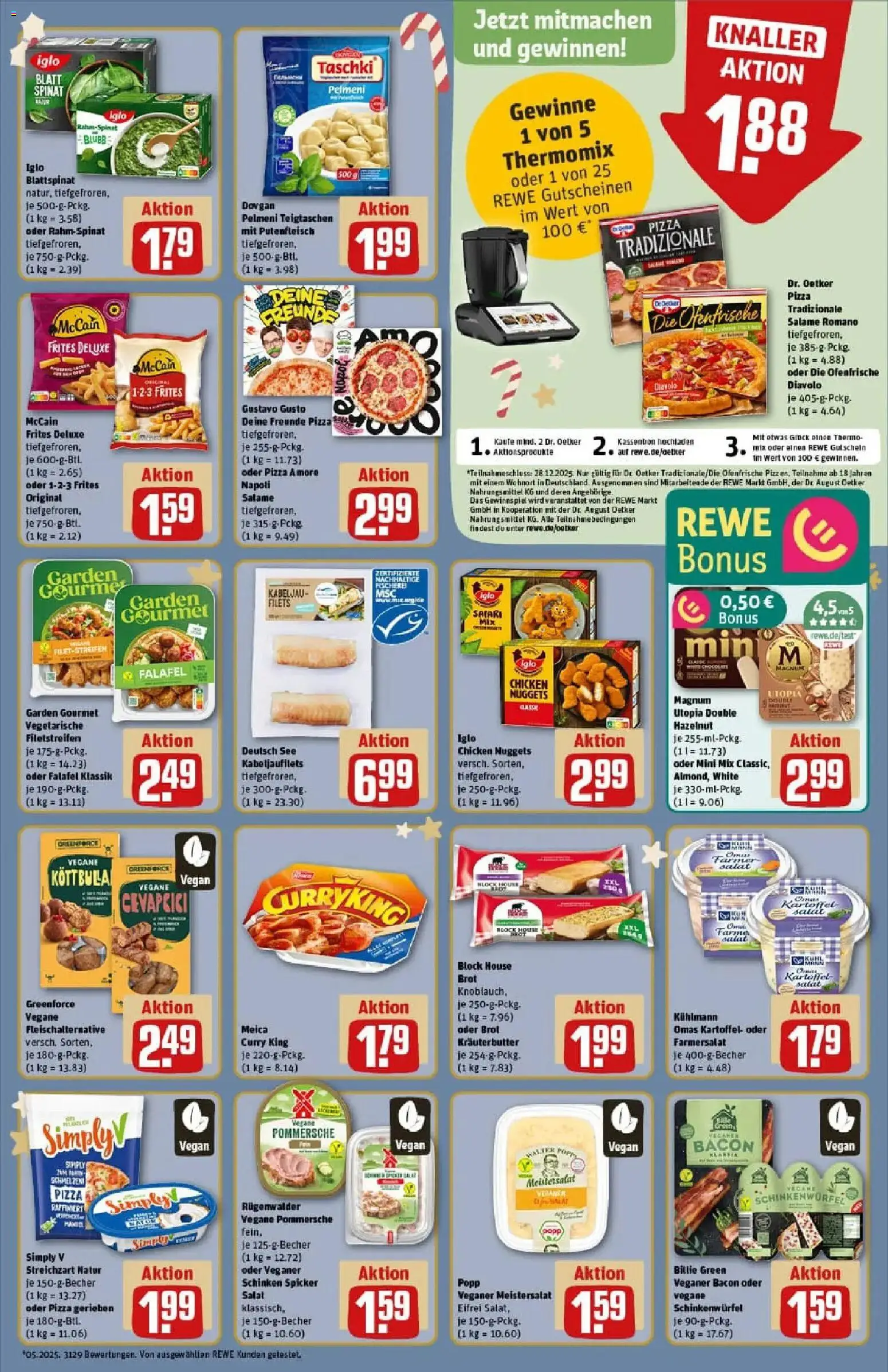 Rewe prospekt Neuhardenberg	 – gültig ab 07.12.2025 | Seite: 13 | Produkte: Gustavo gusto, Kräuterbutter, Meica, Pizza